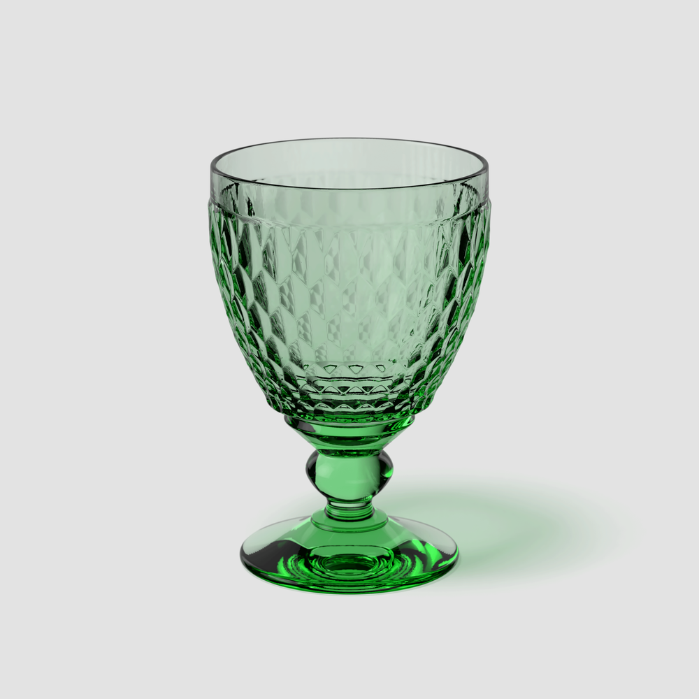 Boston Water goblet - Green, 11.9 oz, crystal glass