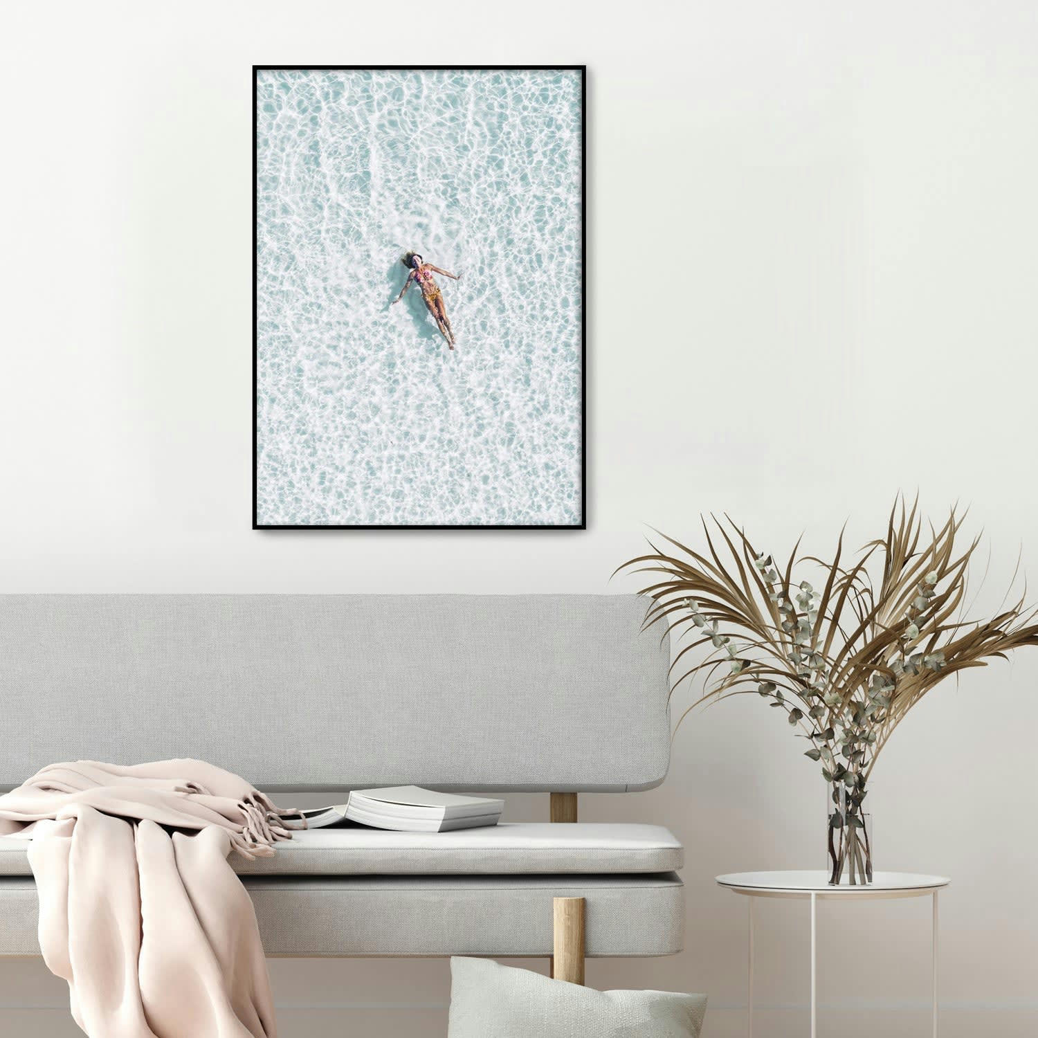 MAR - Affiche avec cadre noir - Vacances - 30x40