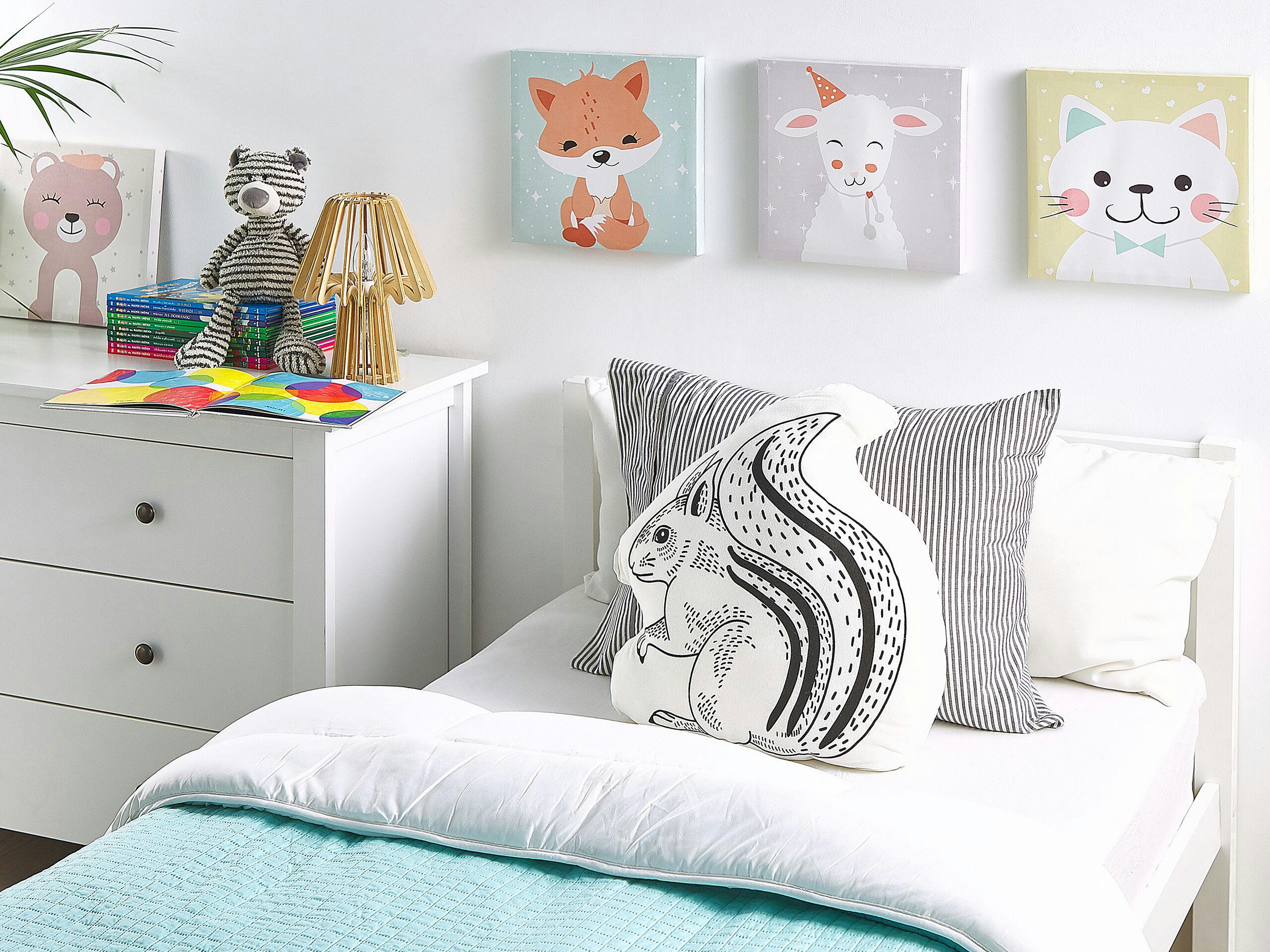 KOLKATA - Coussin décoratif en tissu blanc 42x12cm