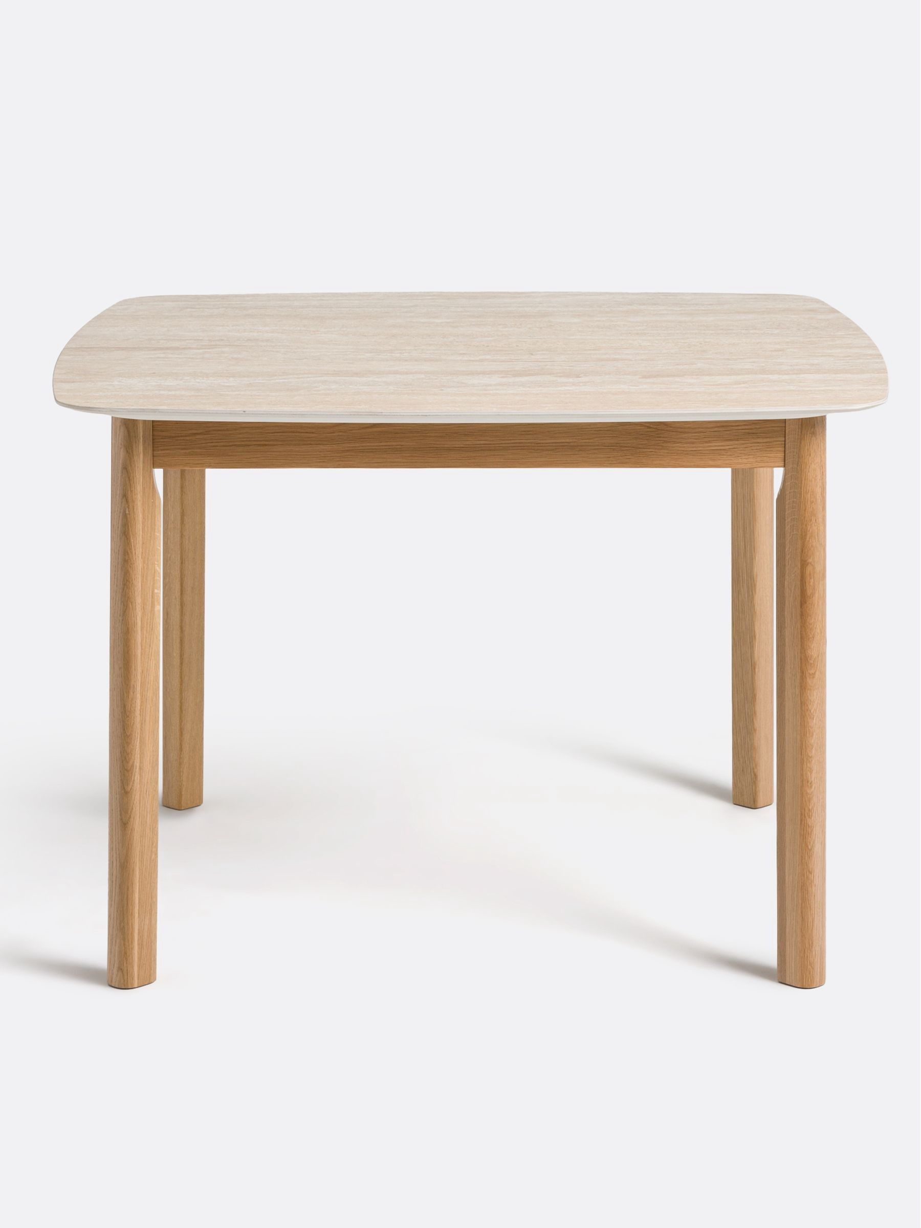 La Redoute Intérieurs Grey Saraune 4 Seater Travertine and Oak Dining Table