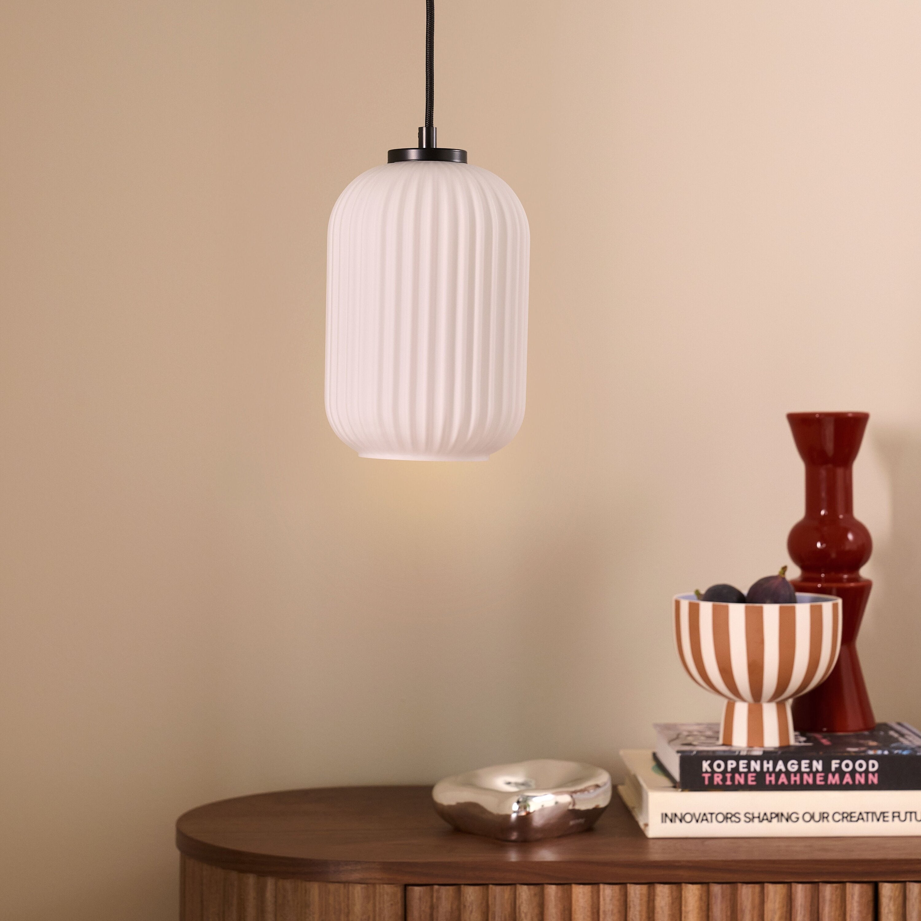 by fonQ Ribba Hanglamp - Opaalglas