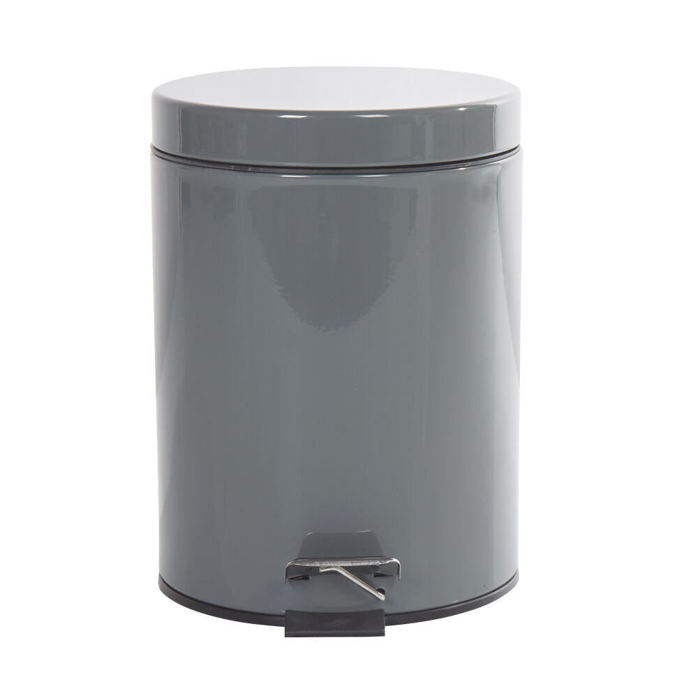 Poubelle ronde gris 5 L