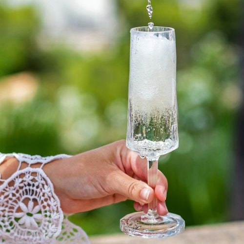 Champagneglas, 0.1 L, Set van 2, Organic, Transparant - Koziol   Club