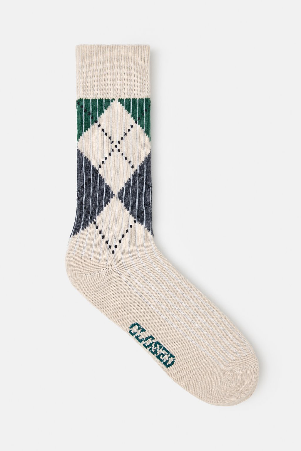 Argyle-Socken aus Woll-Mix