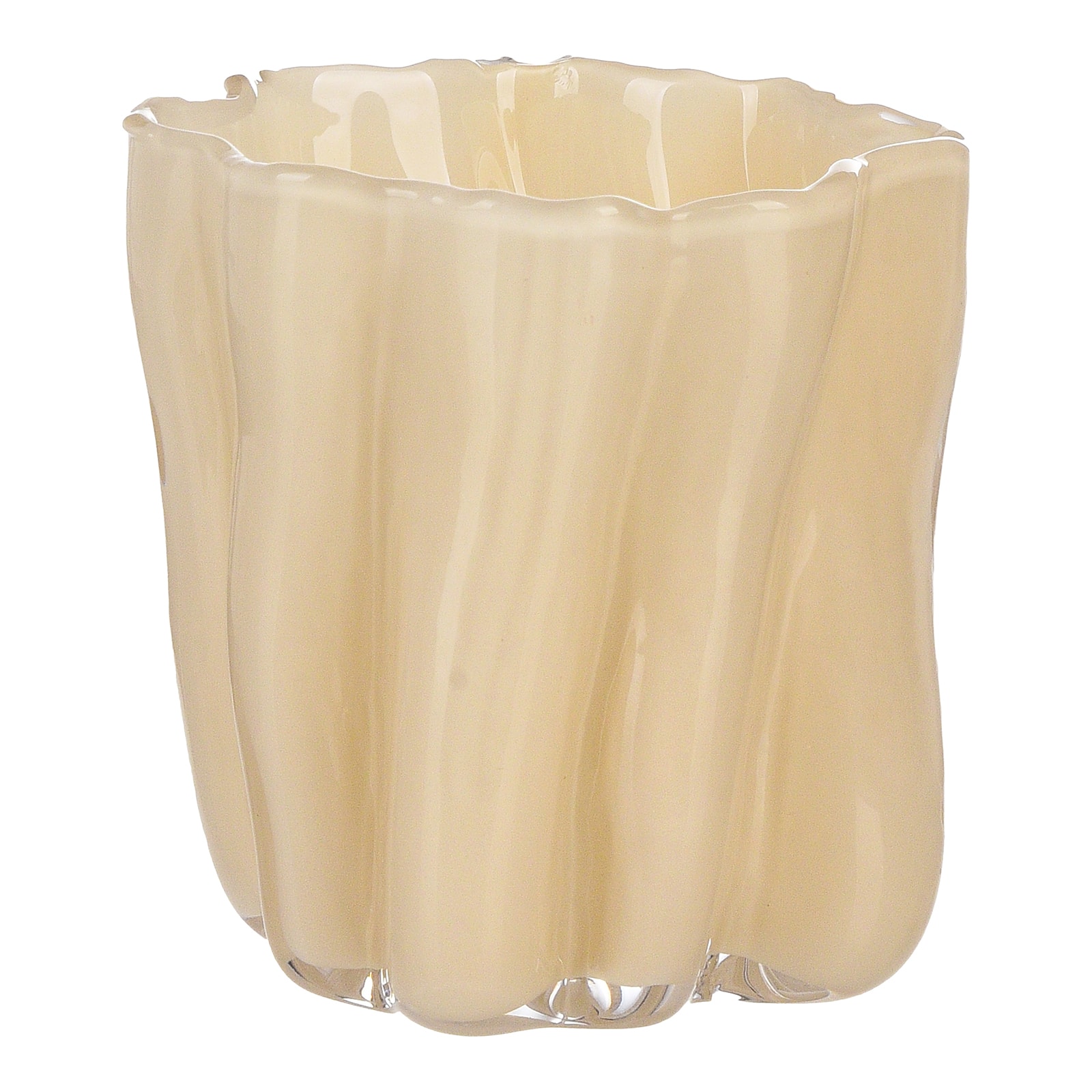 Teelichthalter Creme, ⌀ 10 cm, H 105 mm