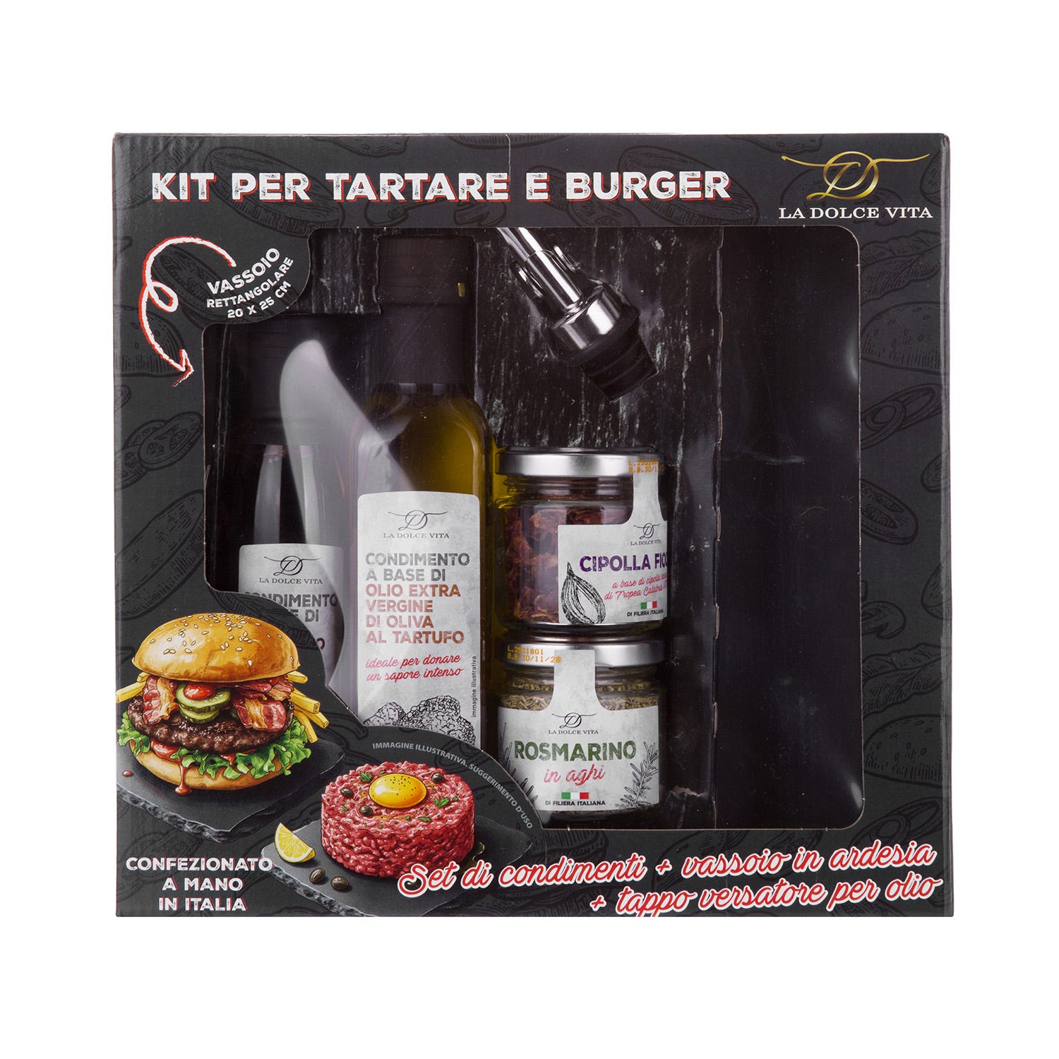 Set condimenti per tartare e hamburger Collitali