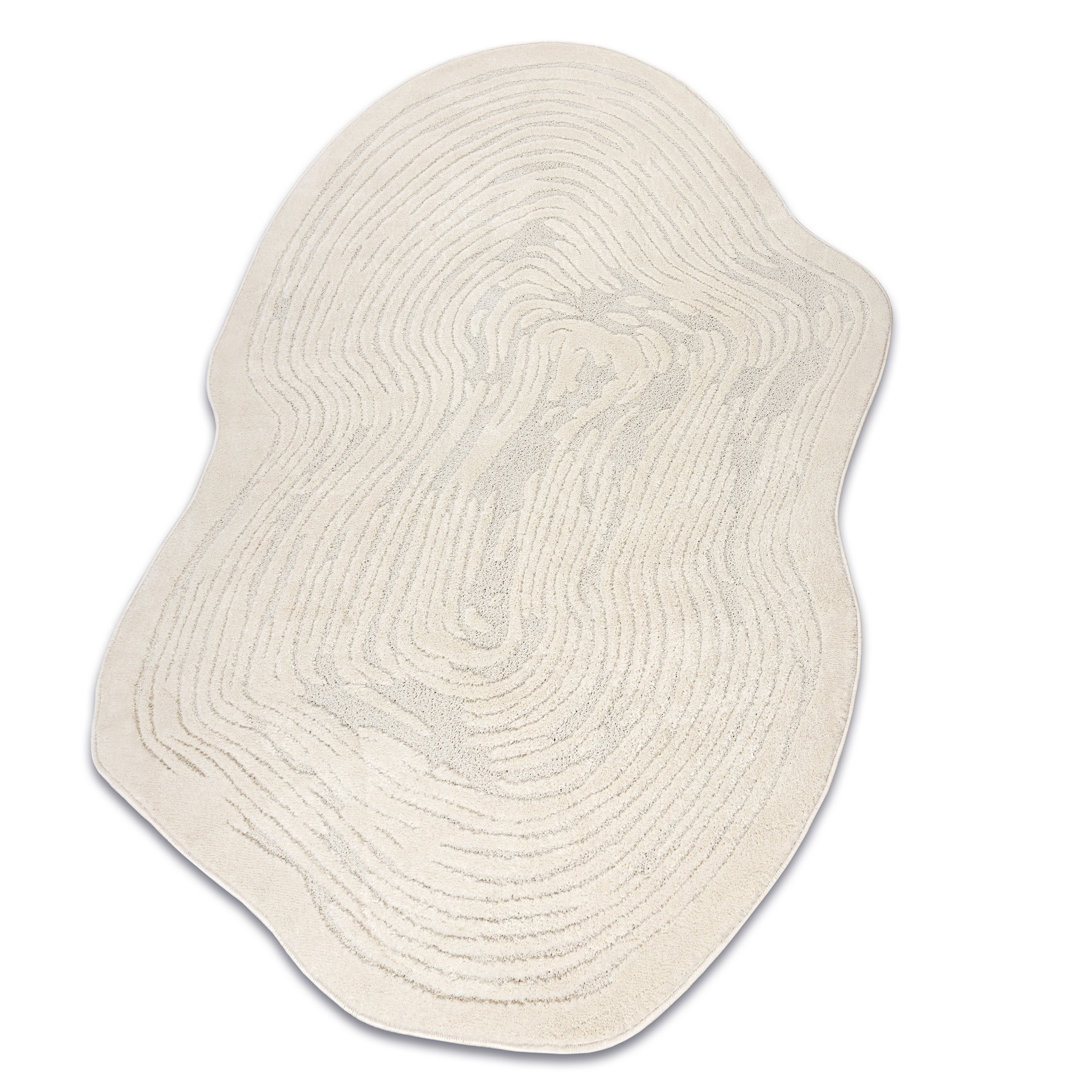 Dywan DUNE 8058 SHAPE krem - Pień, słój drzewa, 133x190 cm