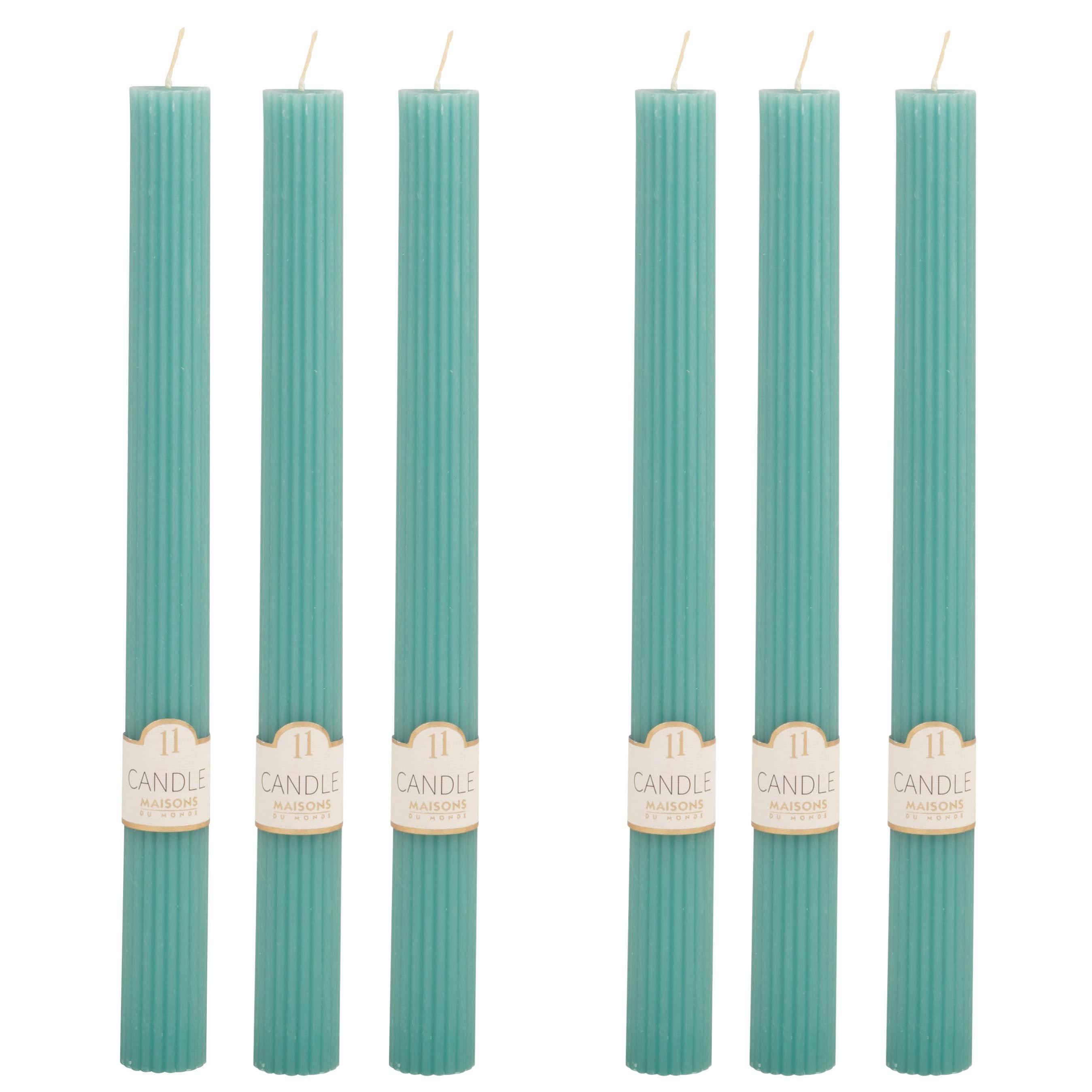 COLORAMA - Bougie longue turquoise H24