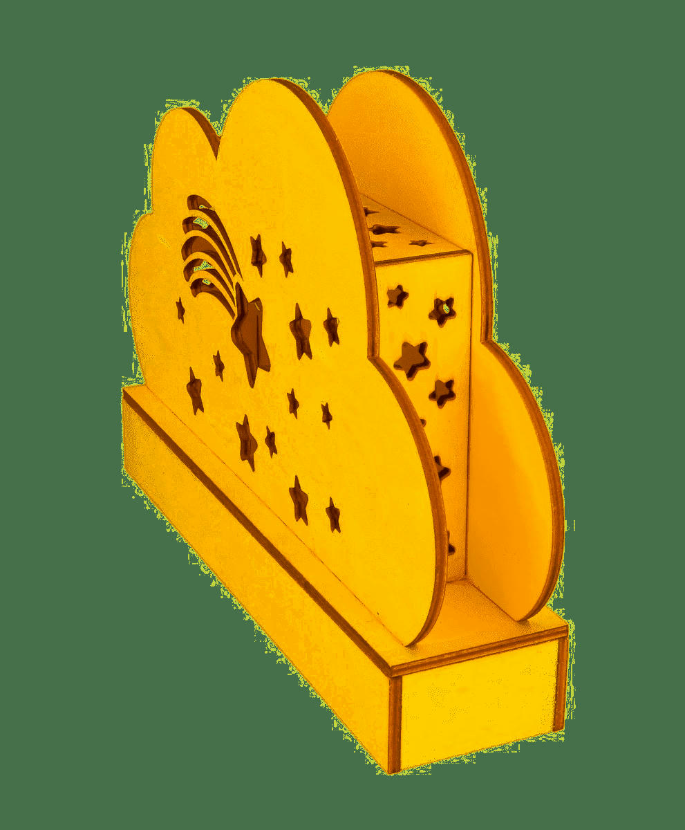 NUAGE - Lampe nuage en bois à décorer 25x13,7cm