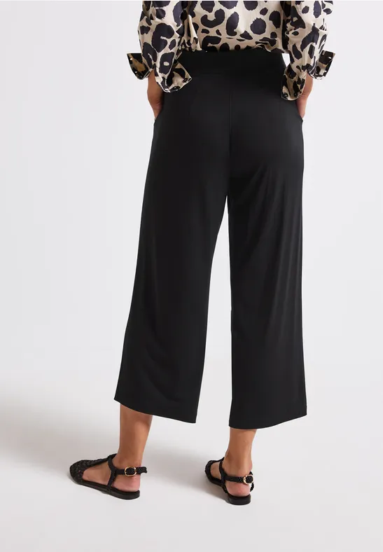 Wide Leg Jersey-Hose