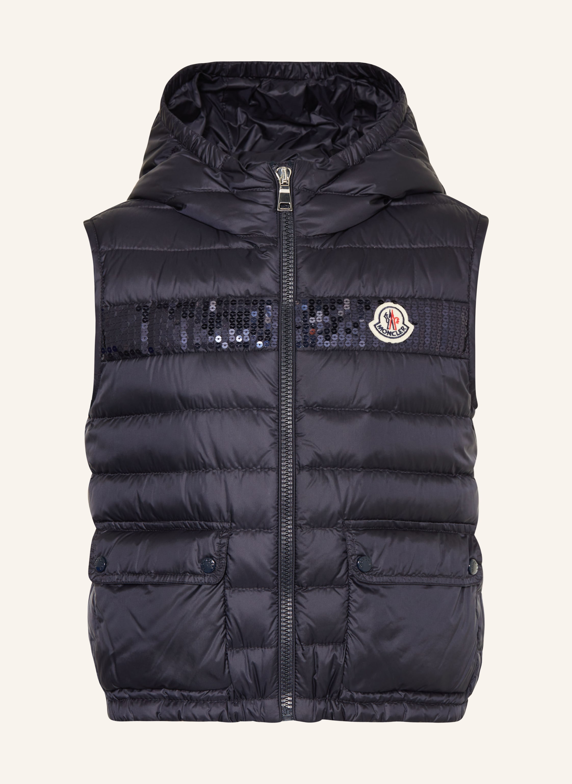 MONCLER enfant Daunenweste ESI mit Pailletten