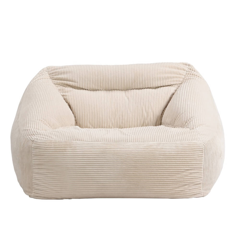 HOME DELUXE Zitzak Fauteuil - Ribfluweel - Beige