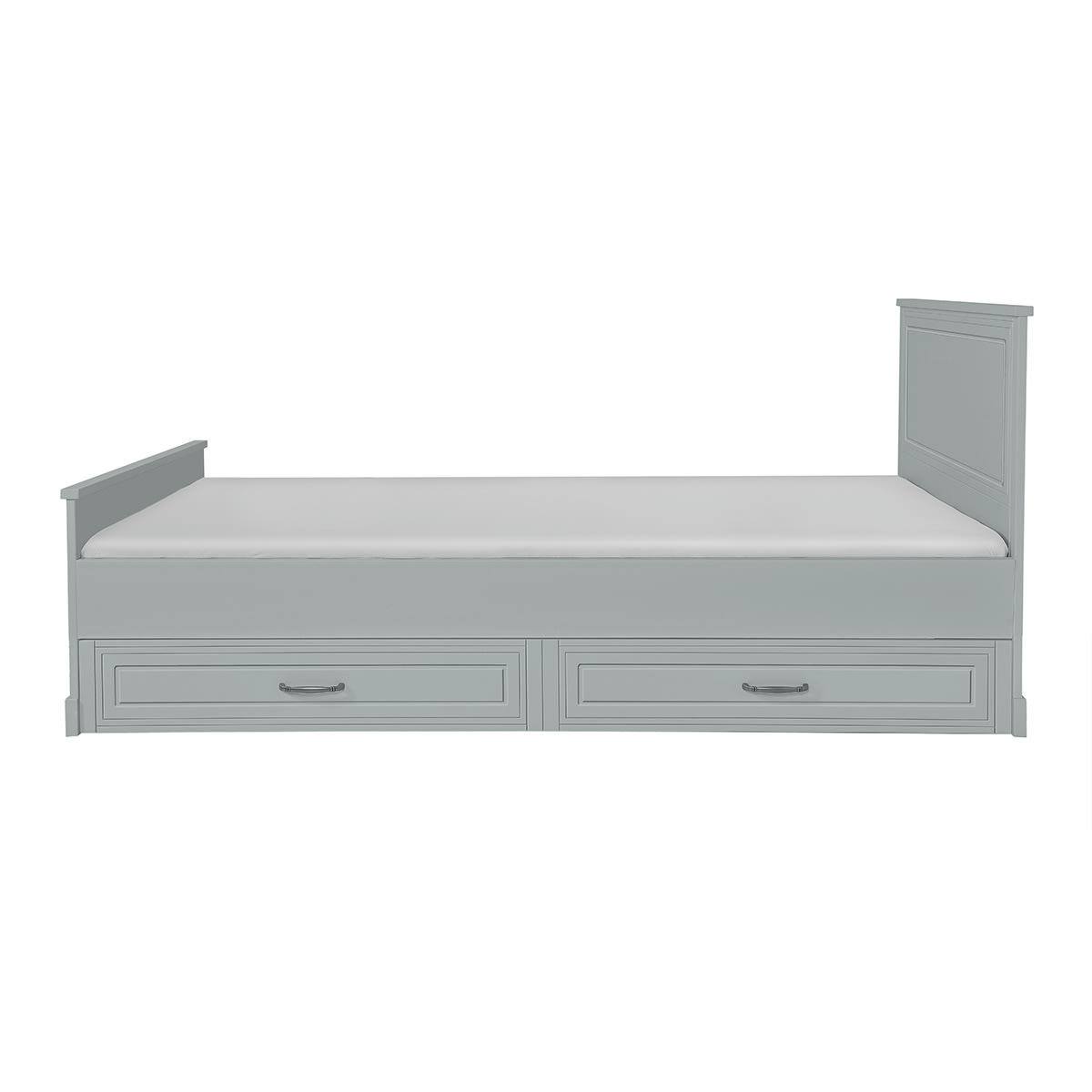 MELODY - Lit 90x200 sommier tiroir inclus gris