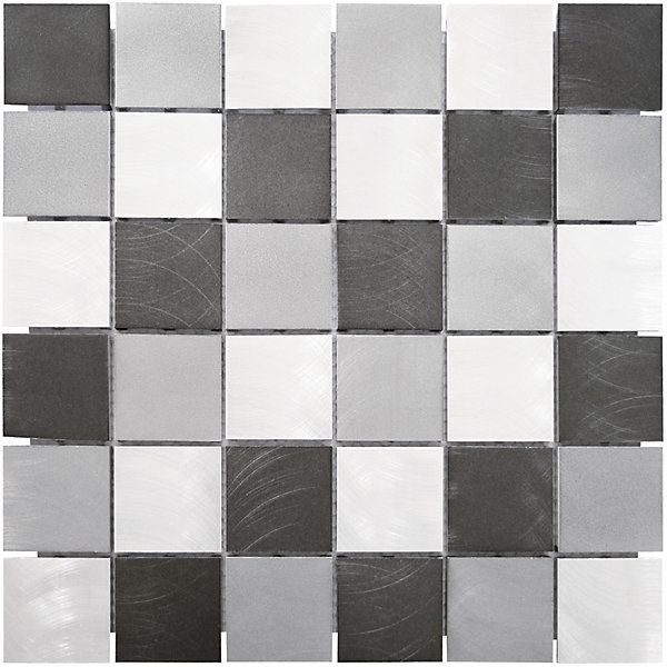 MOSAIQUE CARRE GRIS NOIR 1 PLAQUE 30,5 x 30,5 CM CASA LINEA