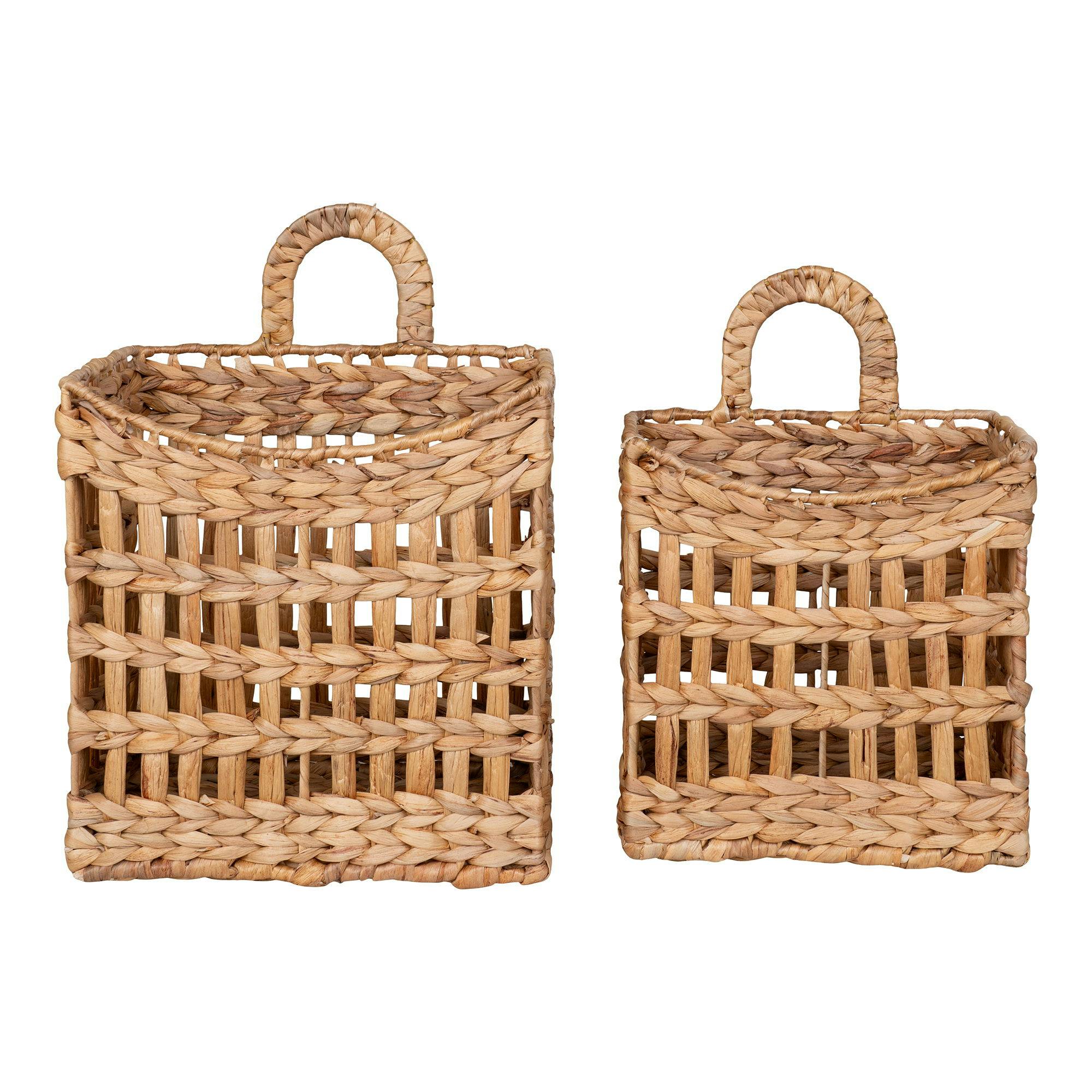 Panier de rangement à suspendre en jacinthe d'eau (lot de 2)