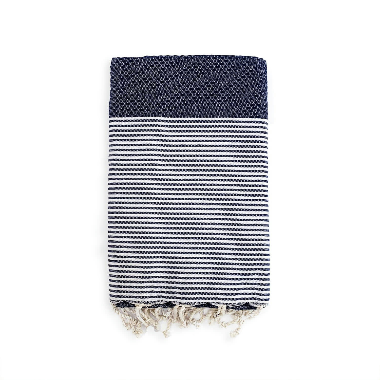 100X200CM 190GM² - Fouta traditionnelle "Mikanda" Navy 100x200