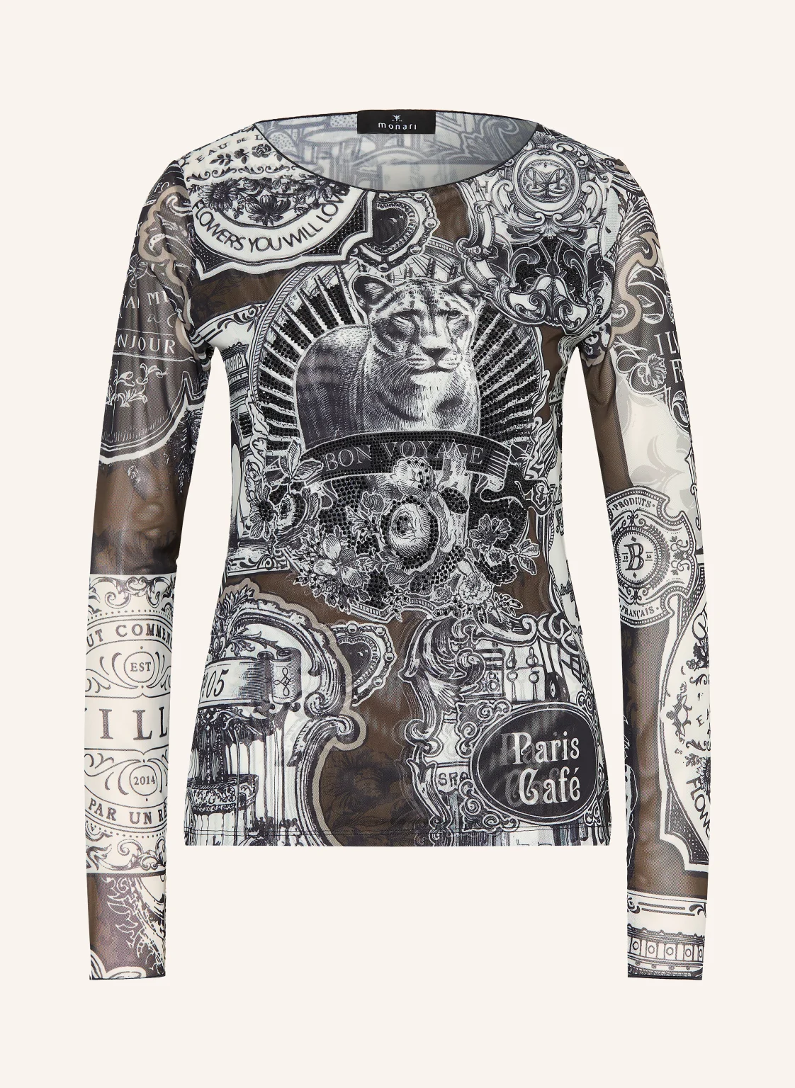 monari Longsleeve mit Schmucksteinen