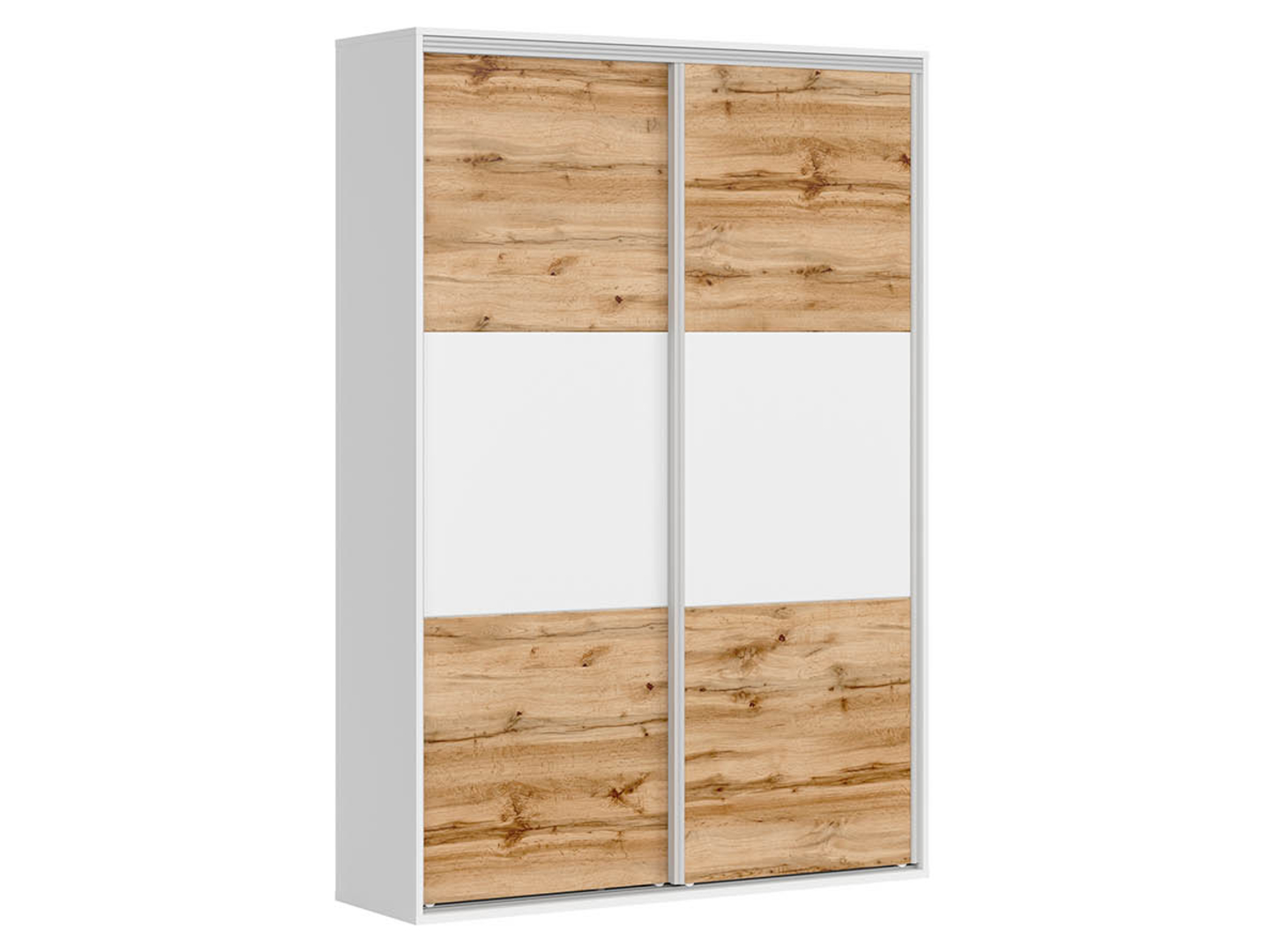 Szafa przesuwna Flex 150 cm biały/dąb wotan