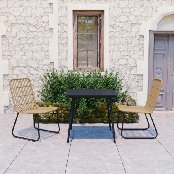 Zestaw mebli ogrodowych Brąz 80 cm table length Technorattan vidaXL