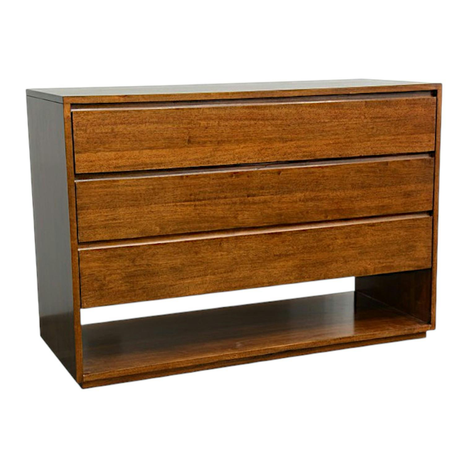 Commode Hévéa 3 tiroirs, 1 niche basse 120x50x86cm BALTIC