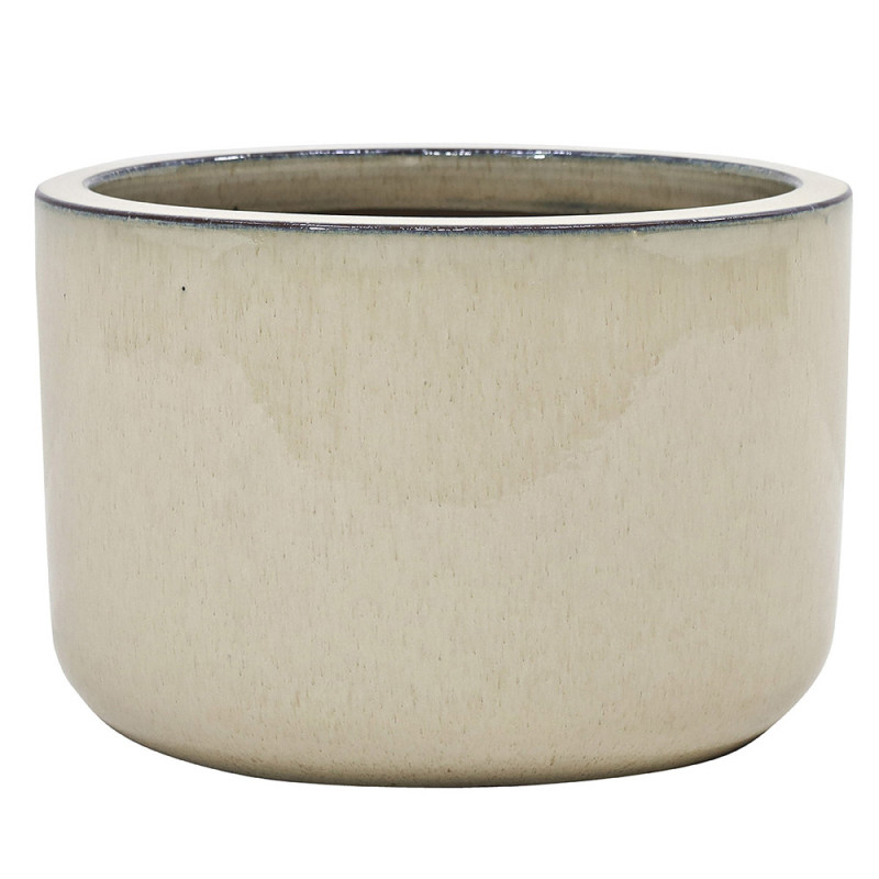 Pot en terre cuite Glazed crème Ø 37,5 x 25 cm