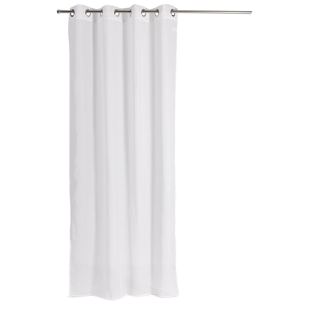 Voilage brodé polyester blanc 140x260cm