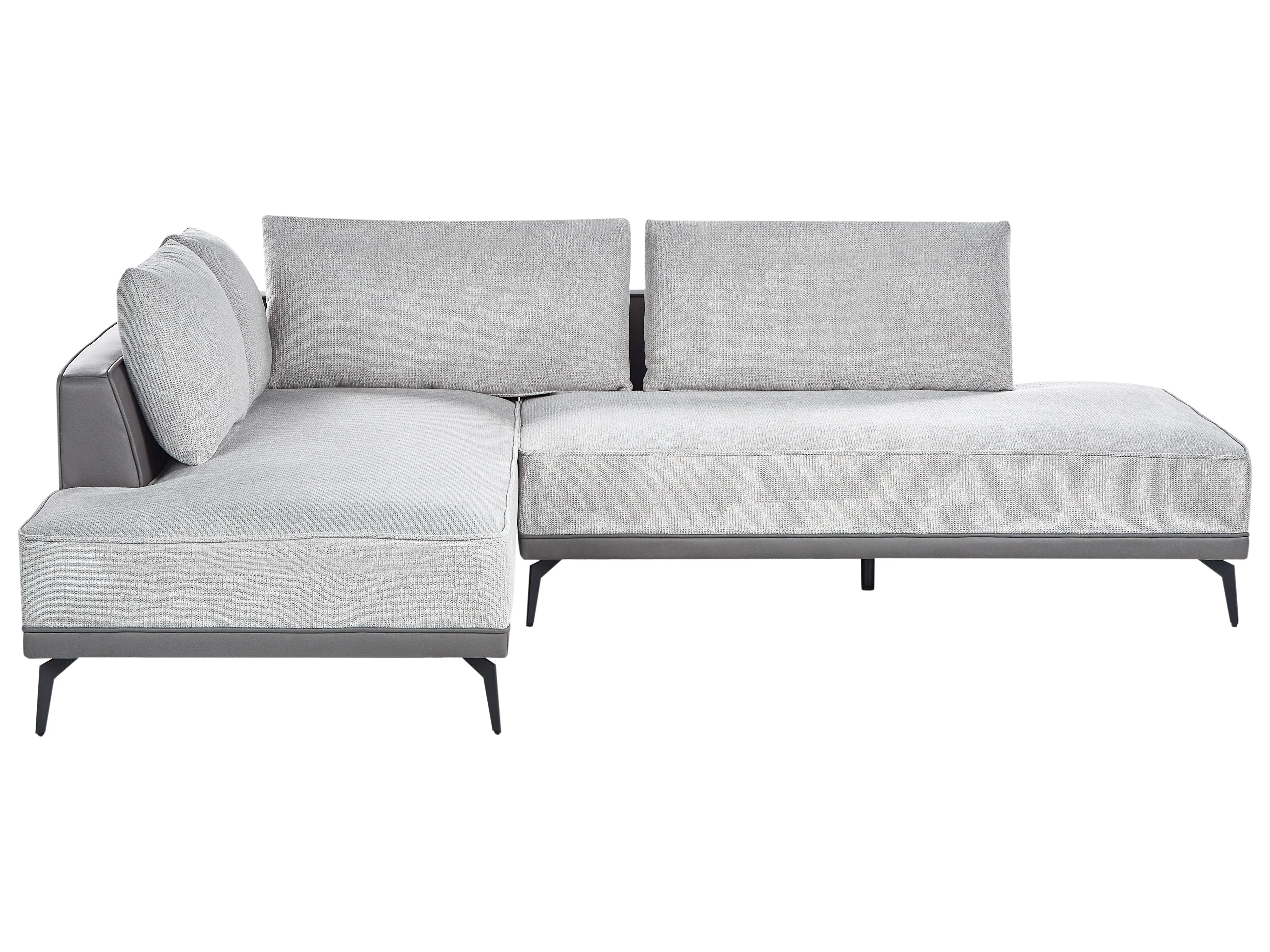 Corner Sofa 3 Seater MYKEN Fabric Light Grey Left Hand