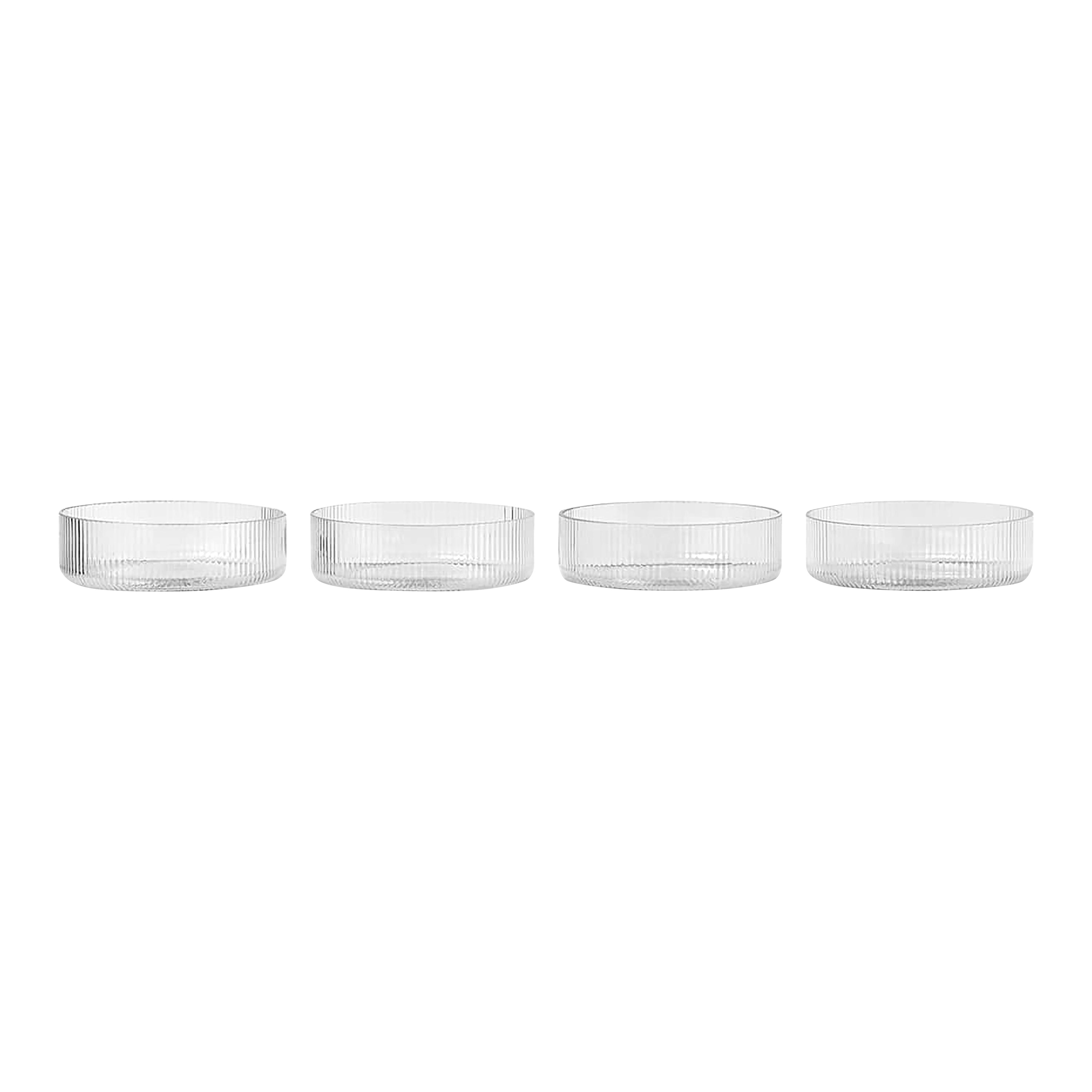 Ferm Living Ripple Schaaltjes 4 st. - Clear
