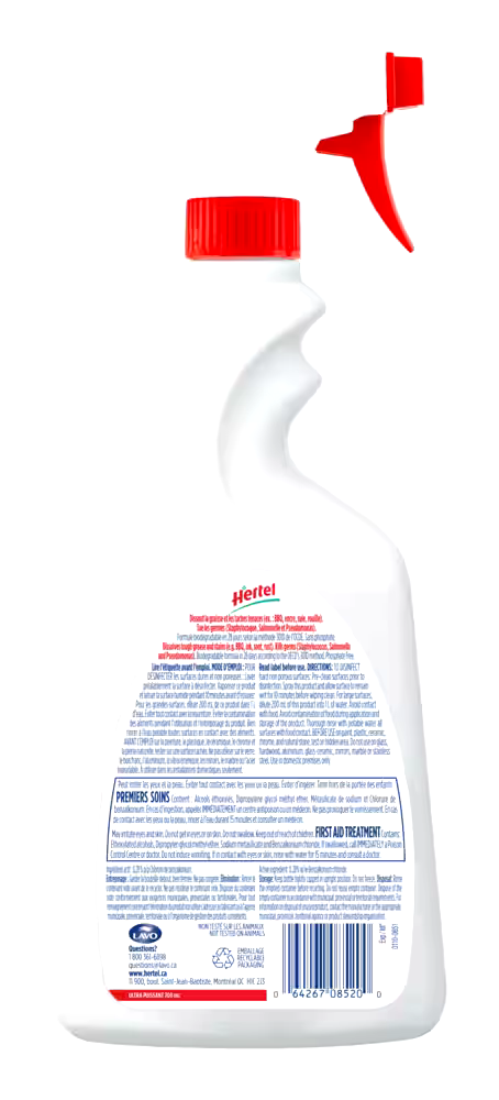 Hertel All-Purpose Disinfectant Cleaner & Degreaser, Fresh Scent, 700-mL