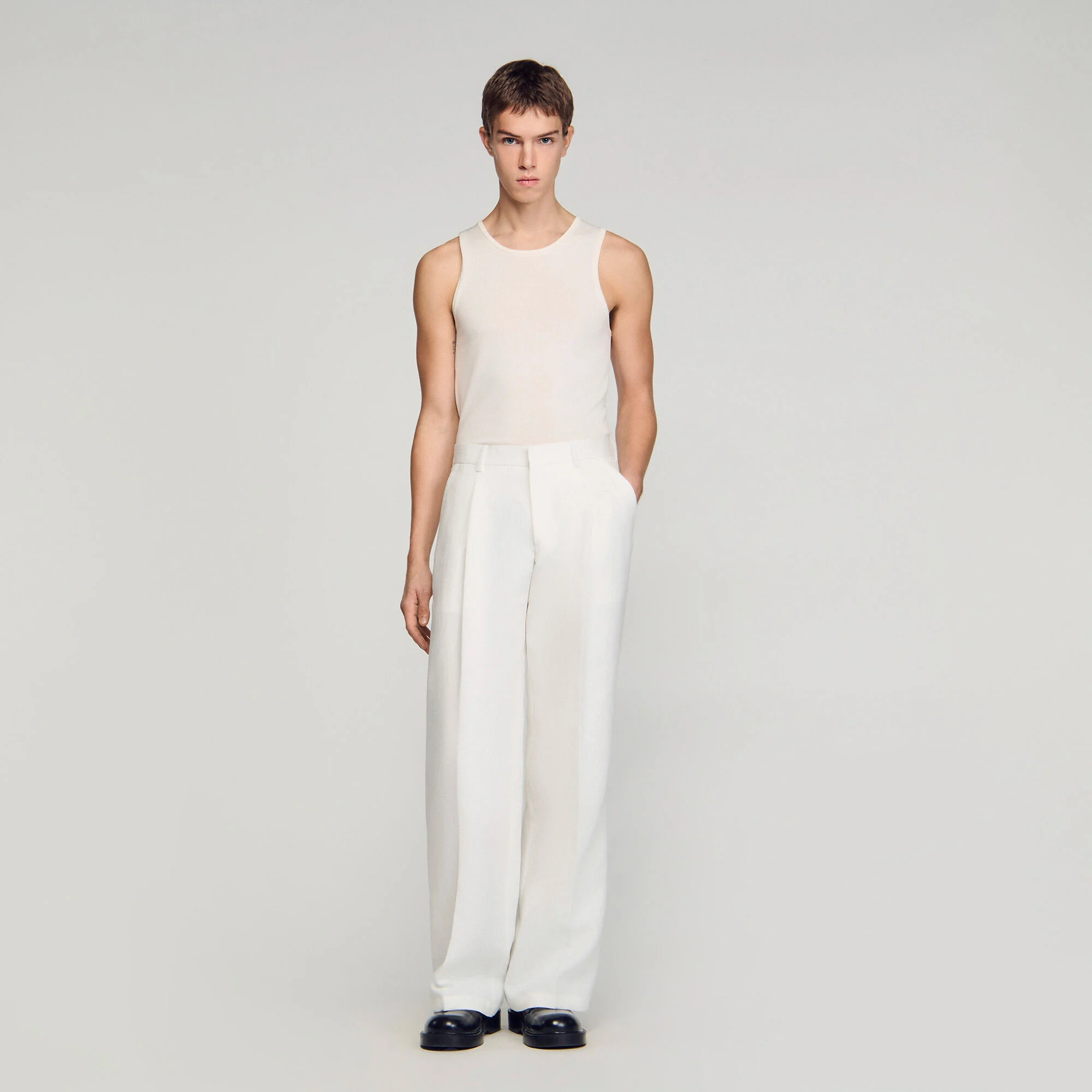 Pantalon de costume en lin