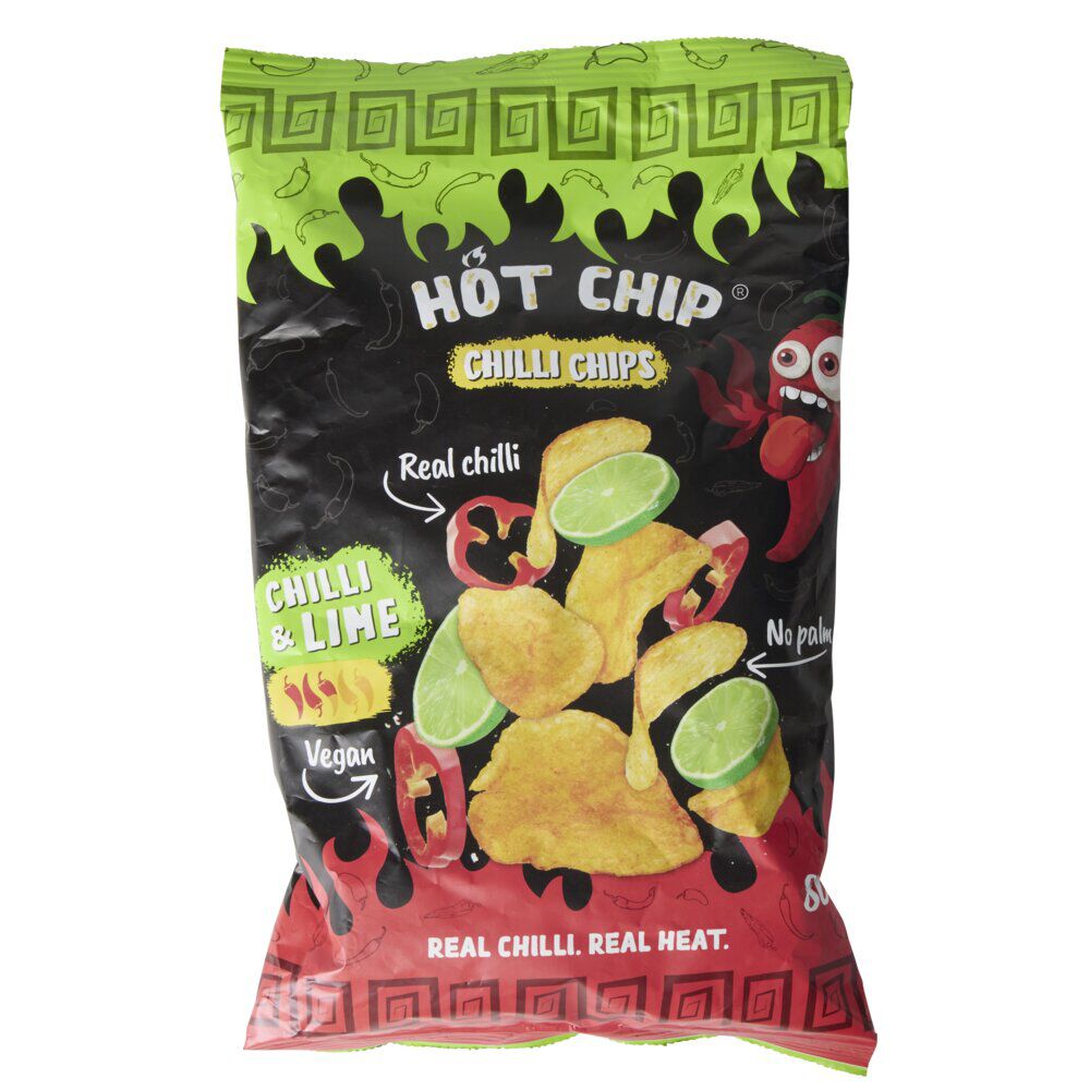 Chips piquantes Hot Chip chili et citron vert épicées 80gr