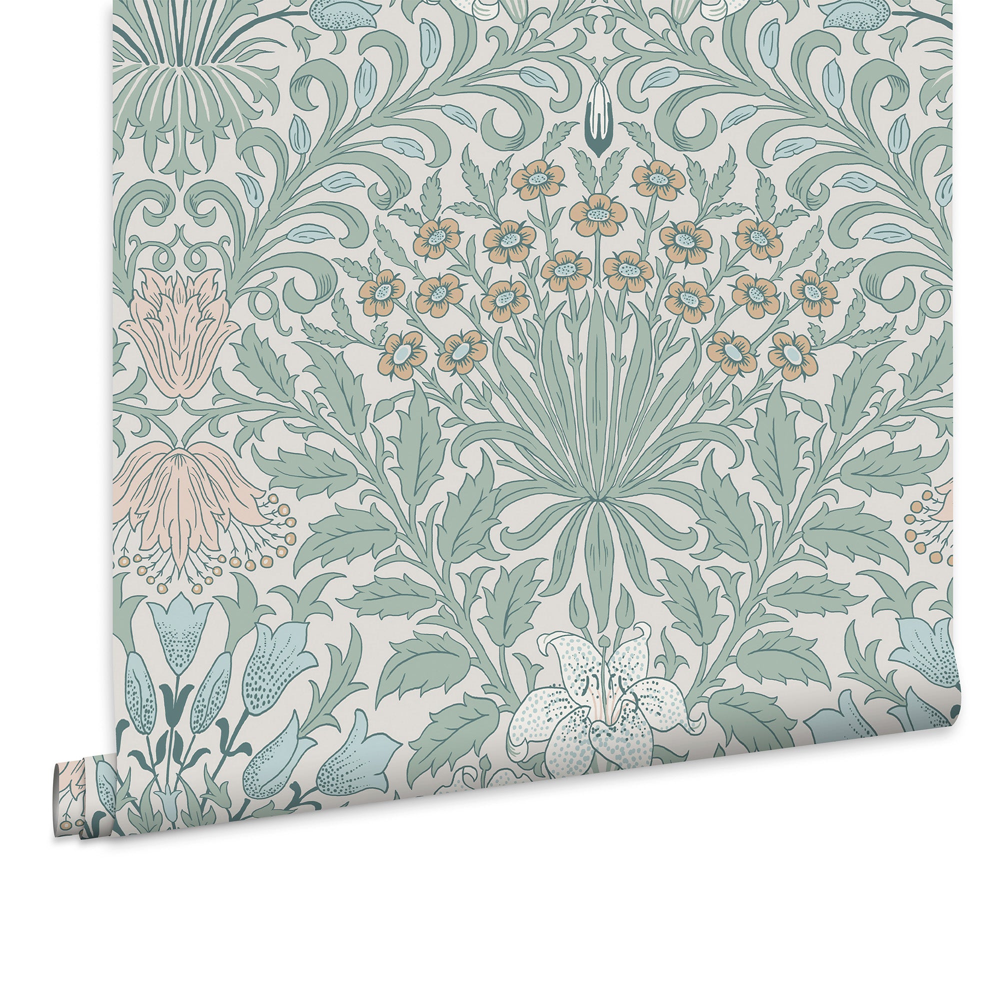 William Morris at Home Vliesbehang - Garden Cottage Blues - 1000x52