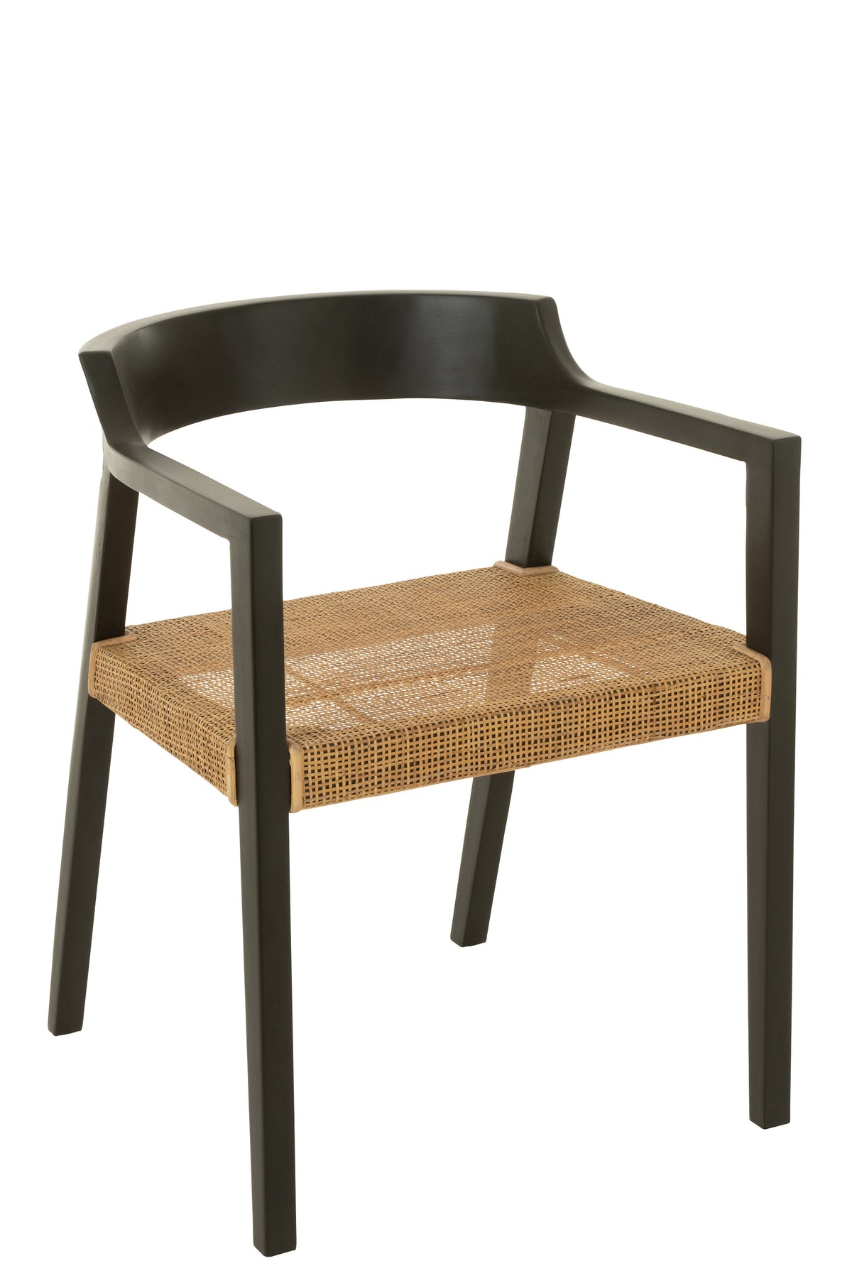 J-Line stoel Emma - hout - zwart/bruin