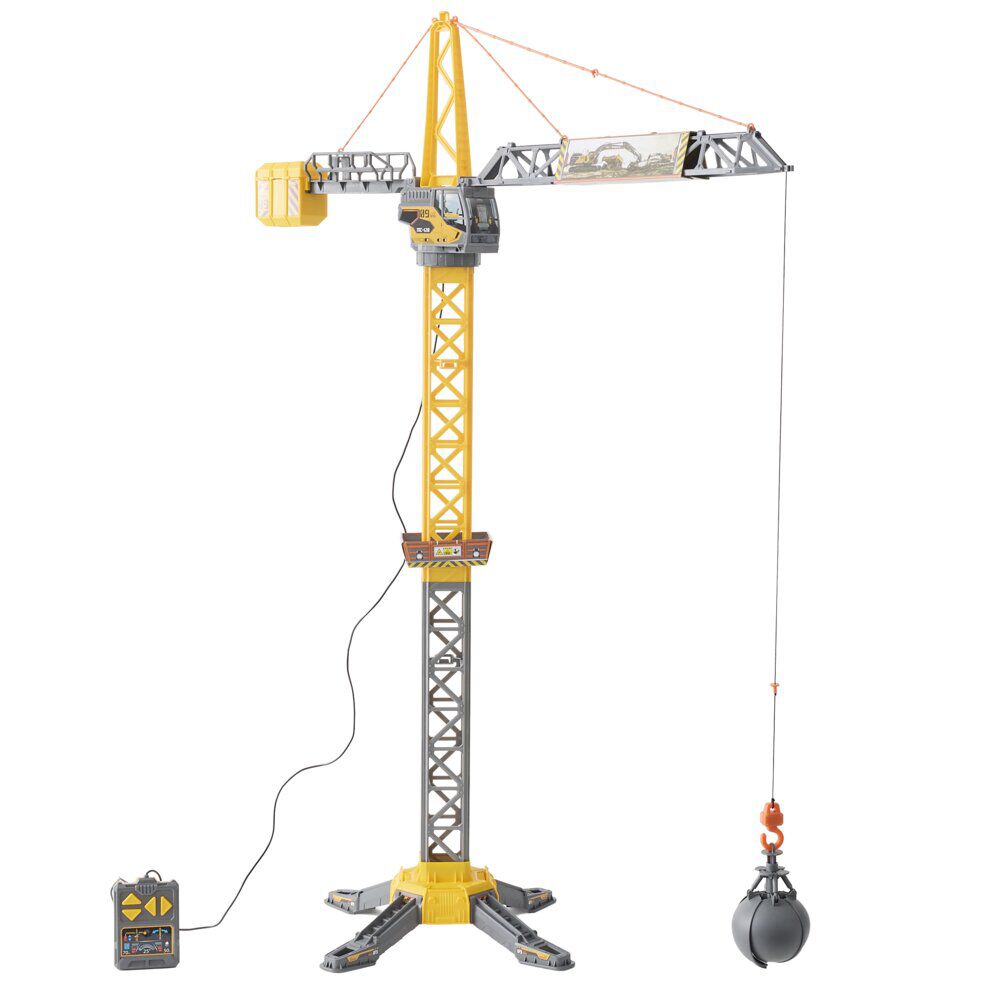 Grue télécommandée chantier plastique jaune H110cm