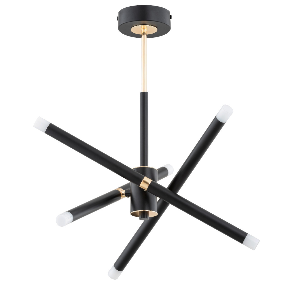 Lampa wisząca czarno-złota OVILI 9xG9x10W wym: 48x40x40 cm Alfa