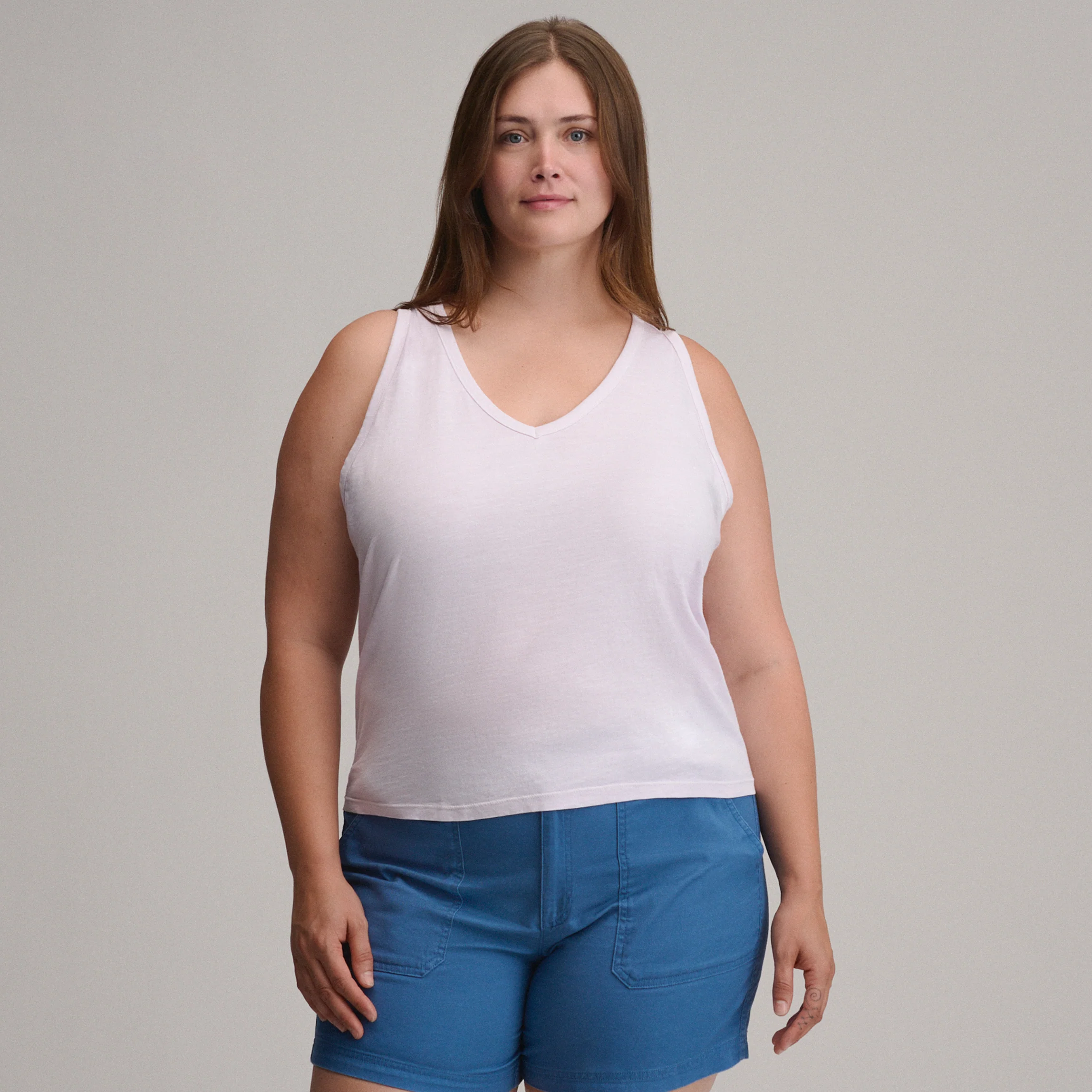 Women's Sunwashed Cotton V-Neck Tank