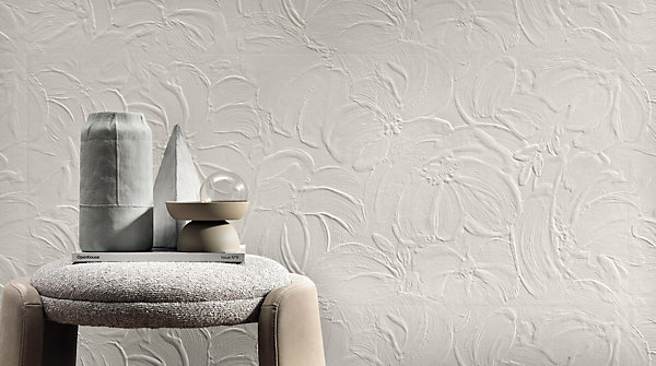 Carrelage 3D Blanc Petal 120x50x0,85 cm Mat Trinella - Mur intérieur (vendu par carton de 1,8 m²) - RO'MA CARRELAGE