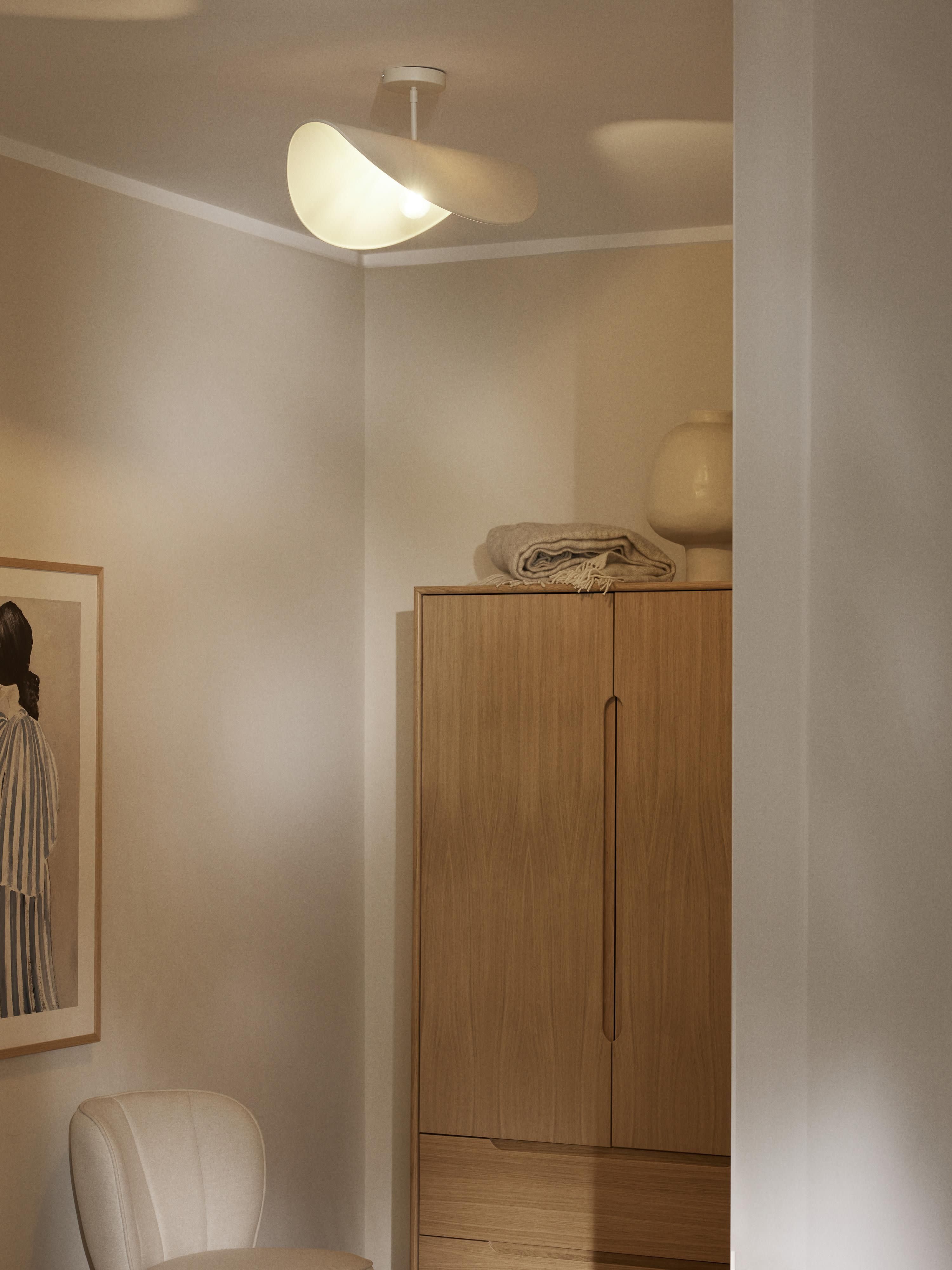 Design-Deckenleuchte Kenzie aus Leinen