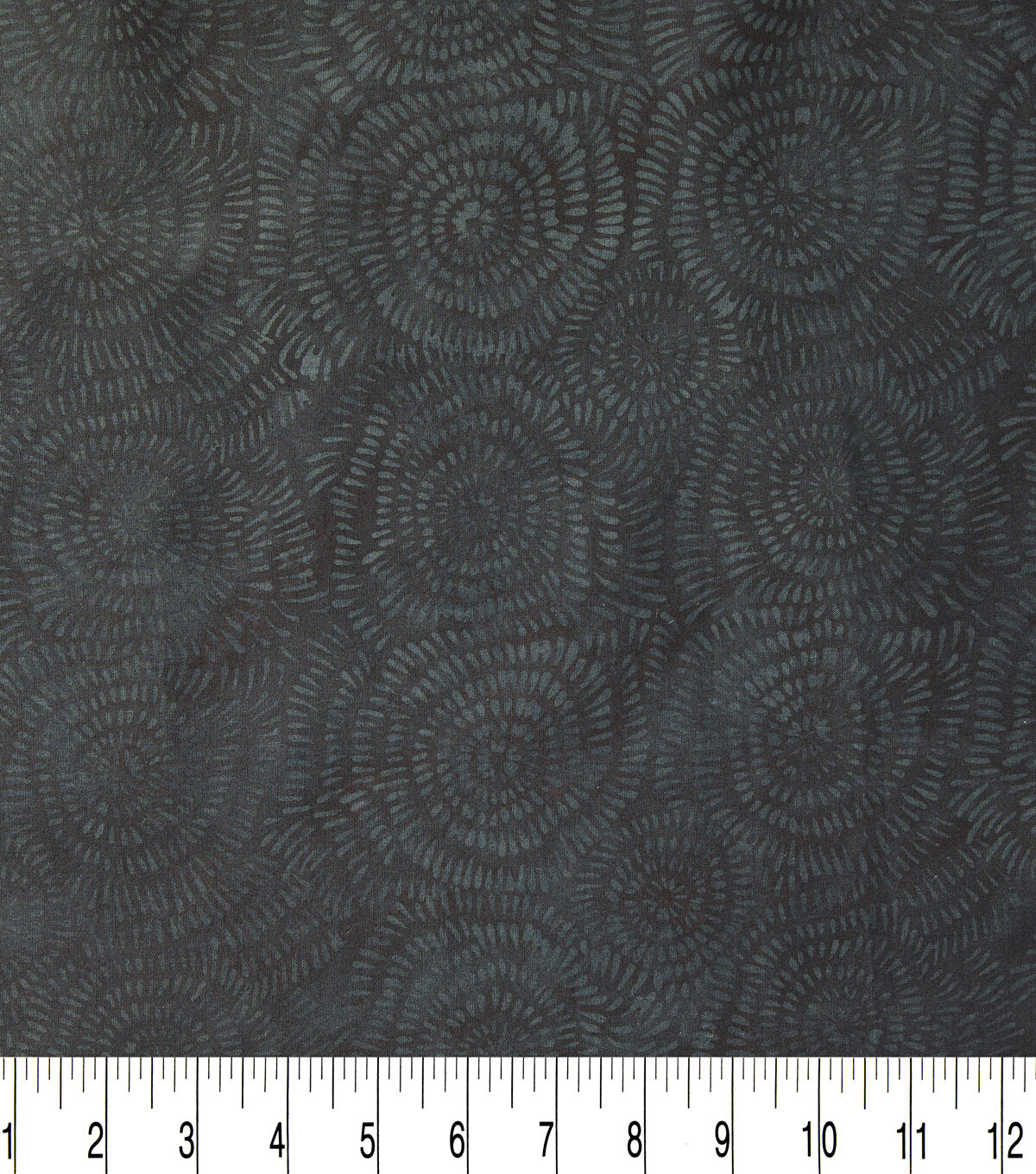 Black Dotted Circles Batik Cotton Fabric