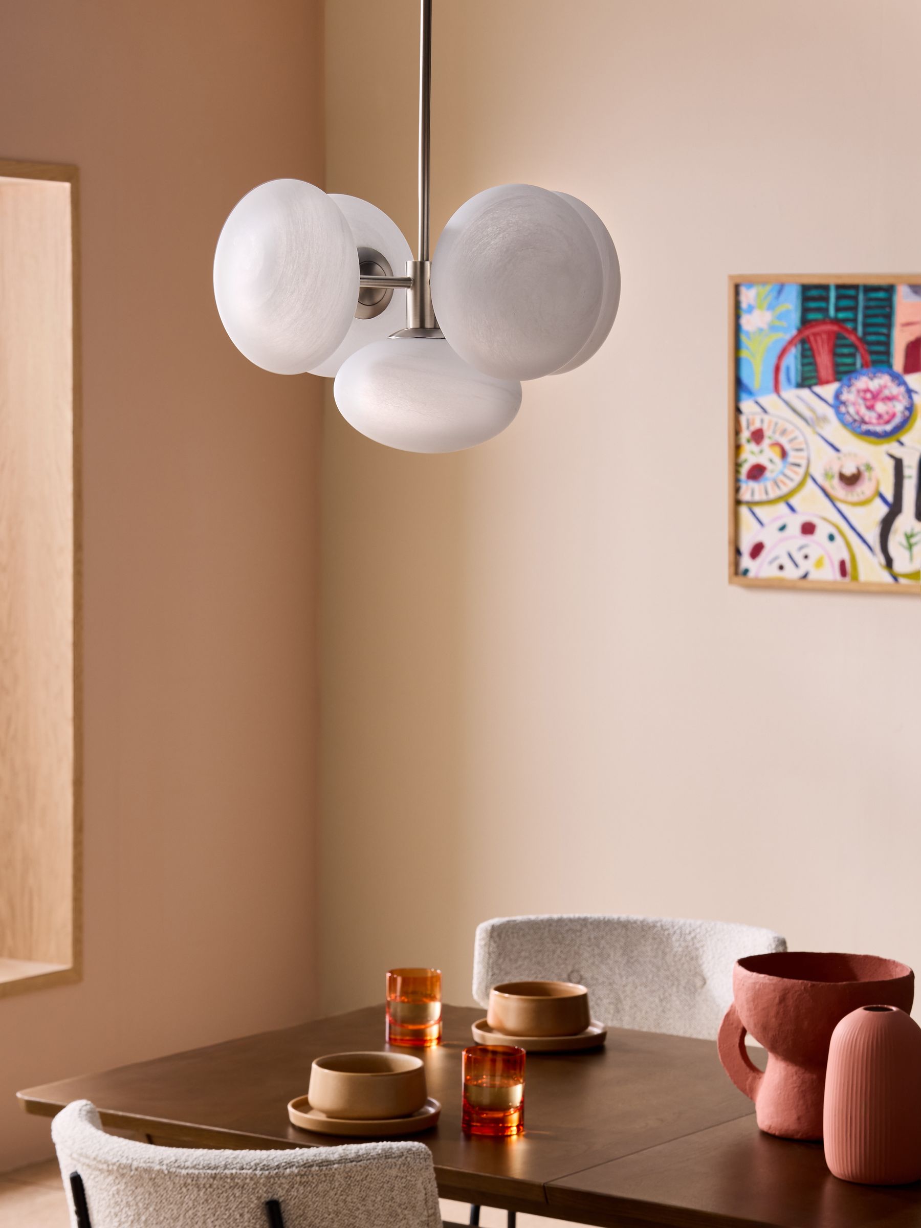 Caleb Pendant Light in Silver/Frosted