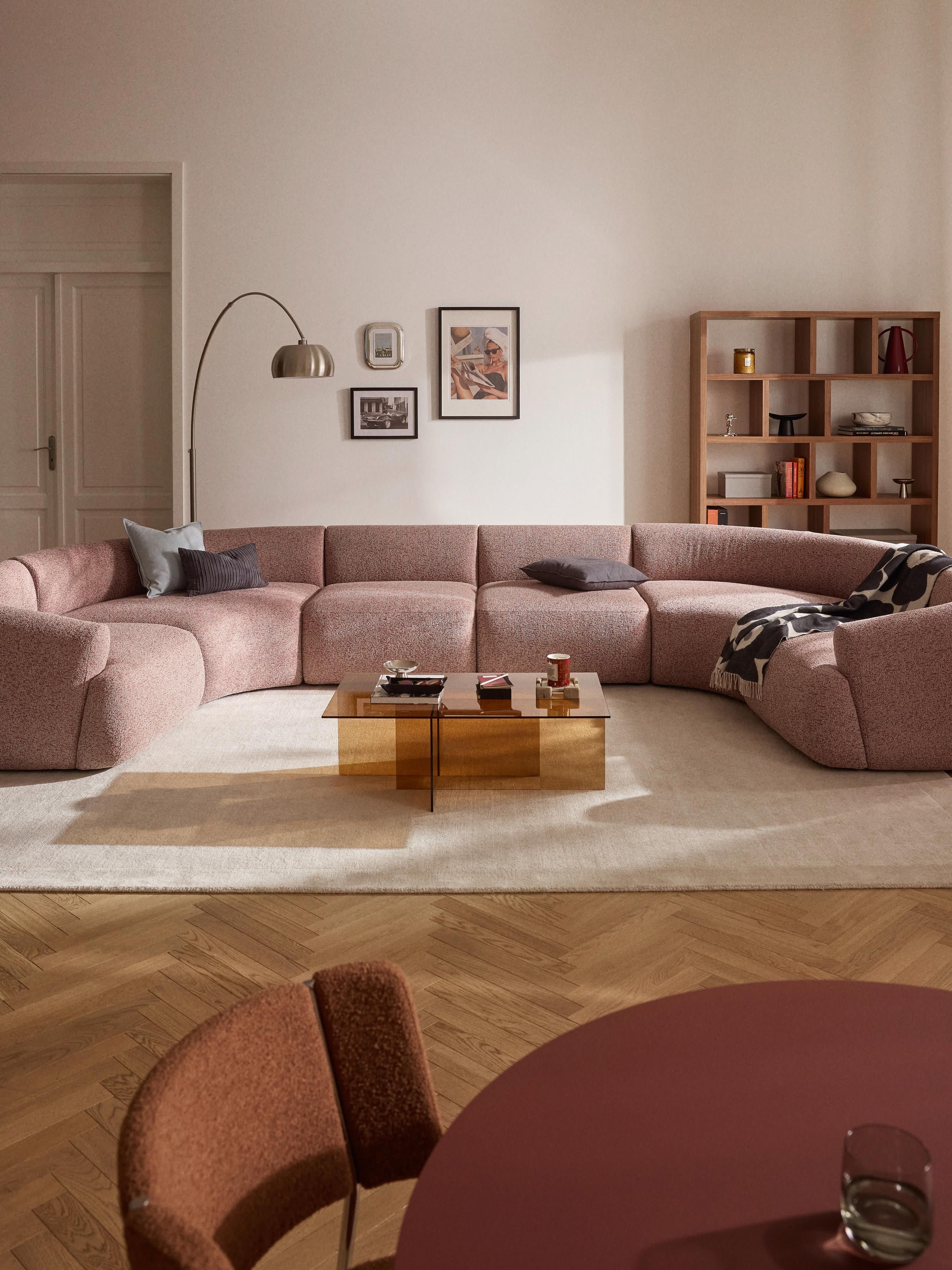 Modulares XL Bouclé-Sofa Sofia