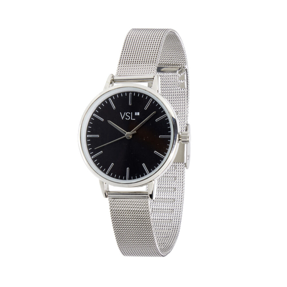 Montre femme bracelet maille milanaise inox gris argenté