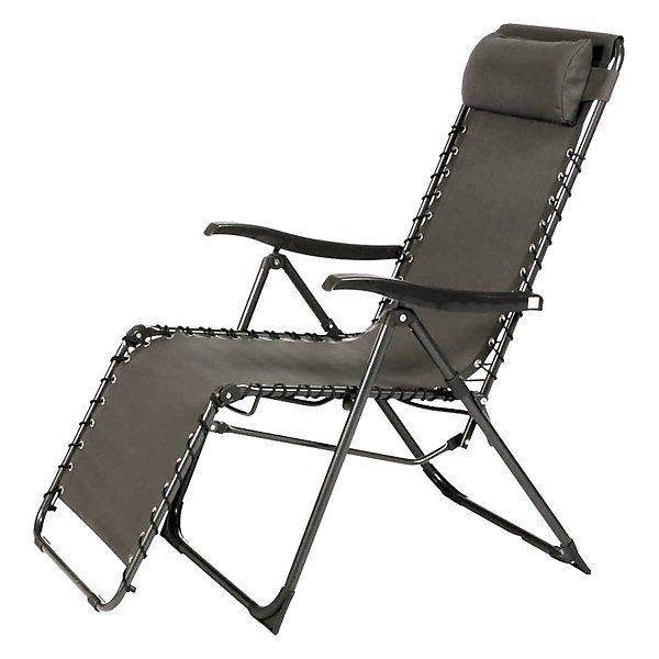 Fauteuil relax de jardin Silos Anthracite - Hespéride
