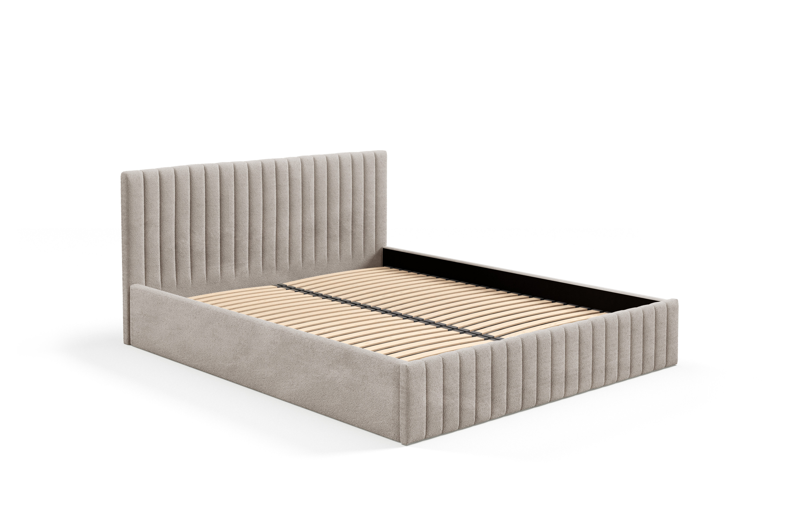 ŁóżkoSOLA 120X200 stelaż drewniany boucle , bukla quelle 05