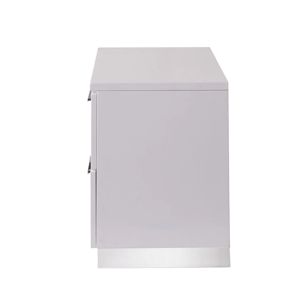 2 Drawers Nightstand with Chrome Legs