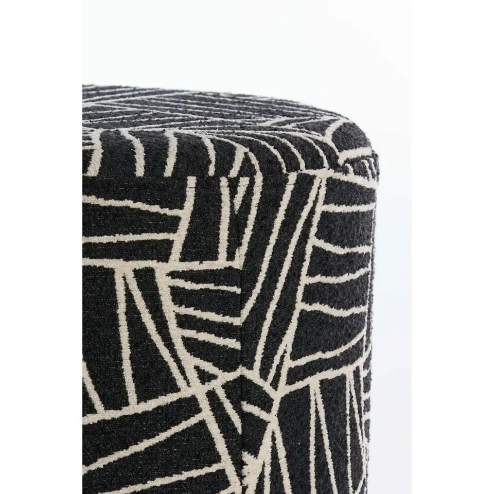 Poef Davonte - Zwart - &Oslash;40cm