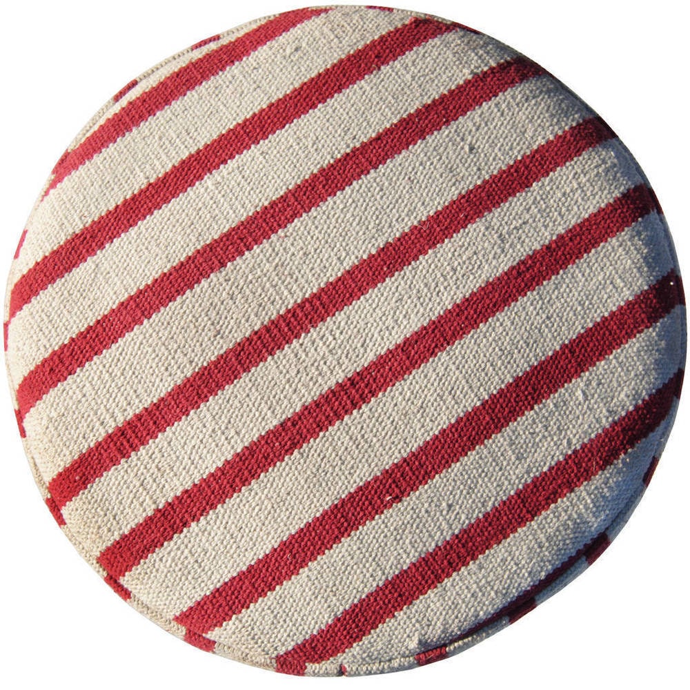 Handmade Cotton Wood Ottoman Footstool (India) - 16 x 16 x 14