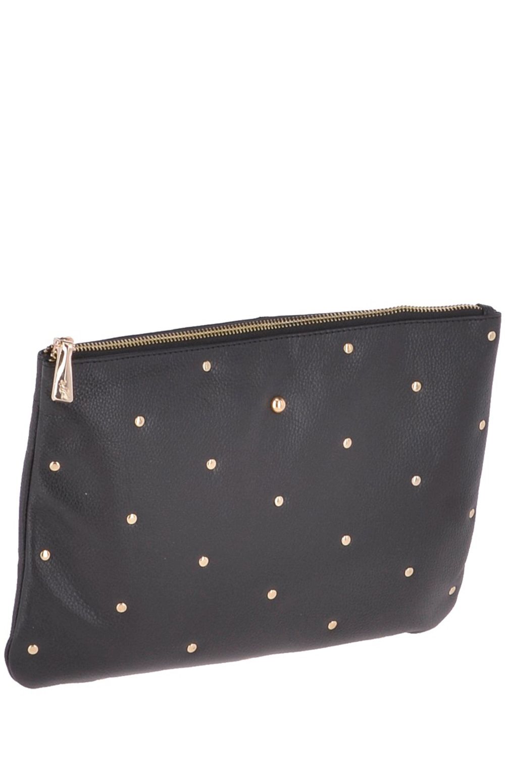 Ashwood Leather Real Leather Large Studded Clutch Bag