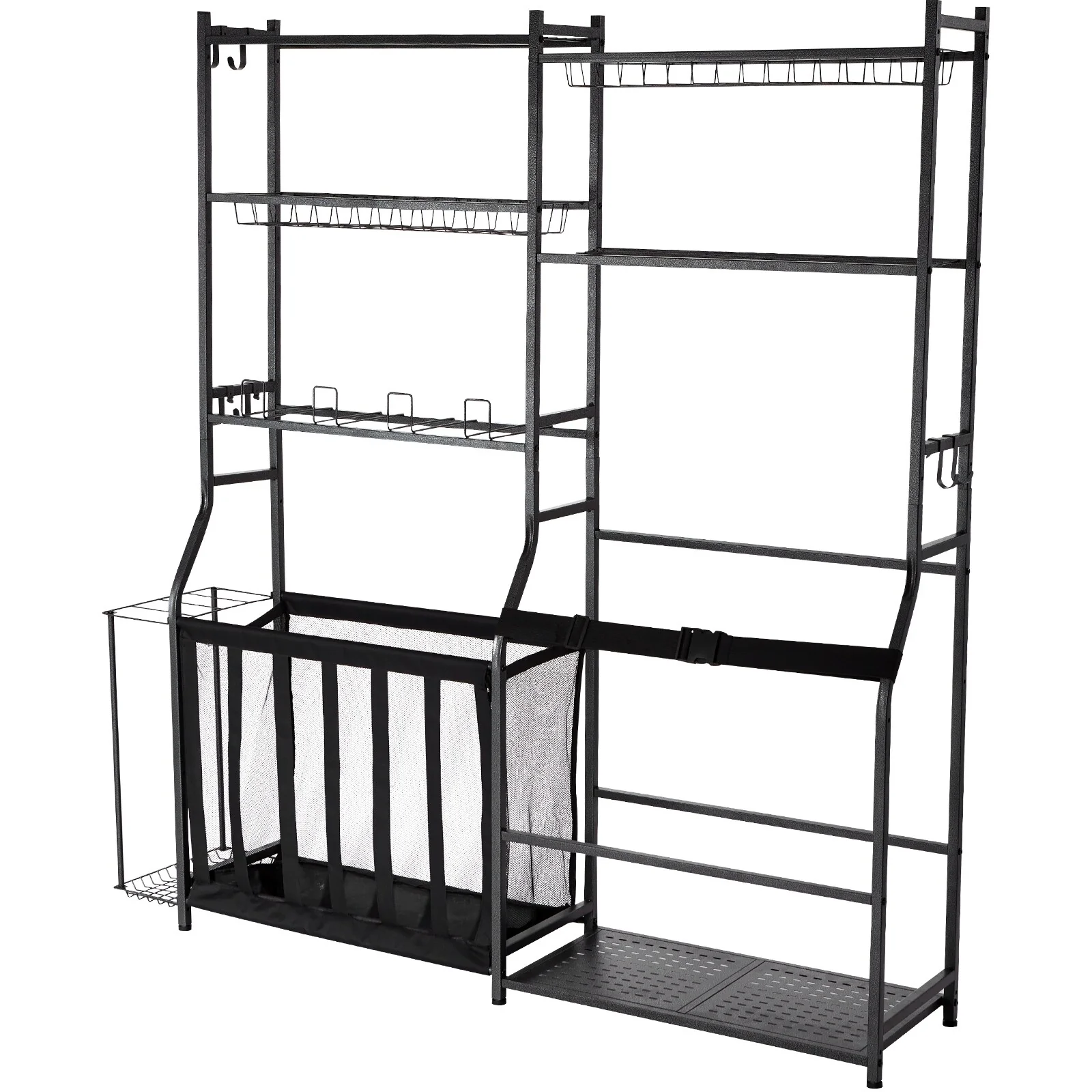 Golf Storage Garage Organizer Outdoor Sport Gear and Toy Storage with Baskets & Hooks