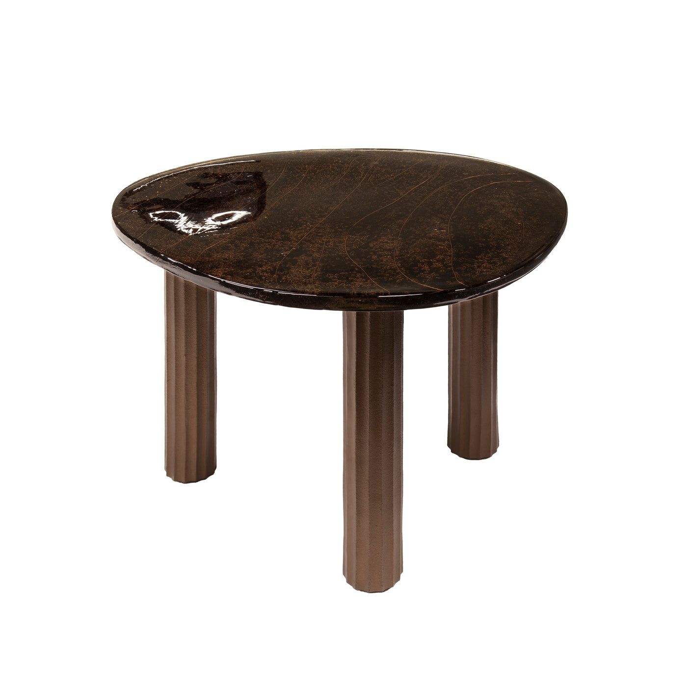 Giga Meubel Salontafel Eclipse - Koper Glas - 70x59x45cm